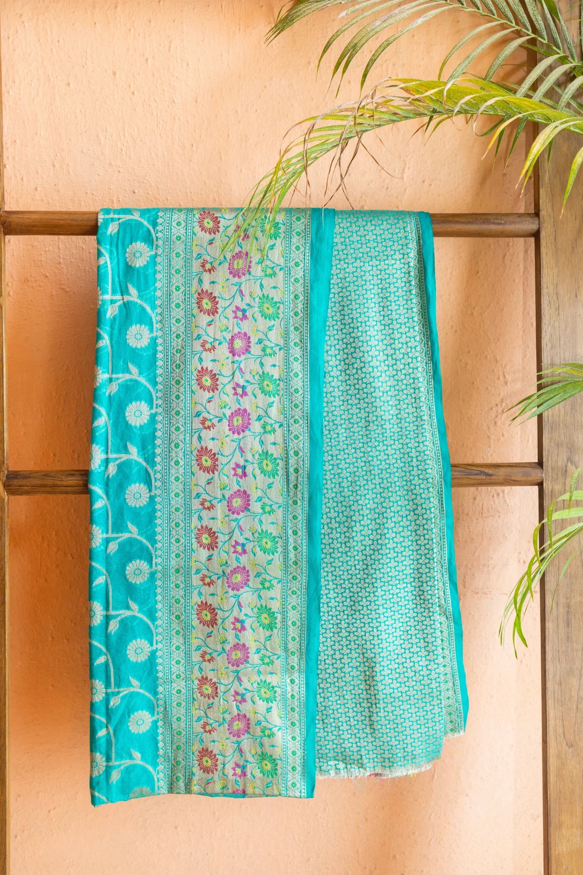 Banarasi Silk Sarees -  Turquoise Blue 2