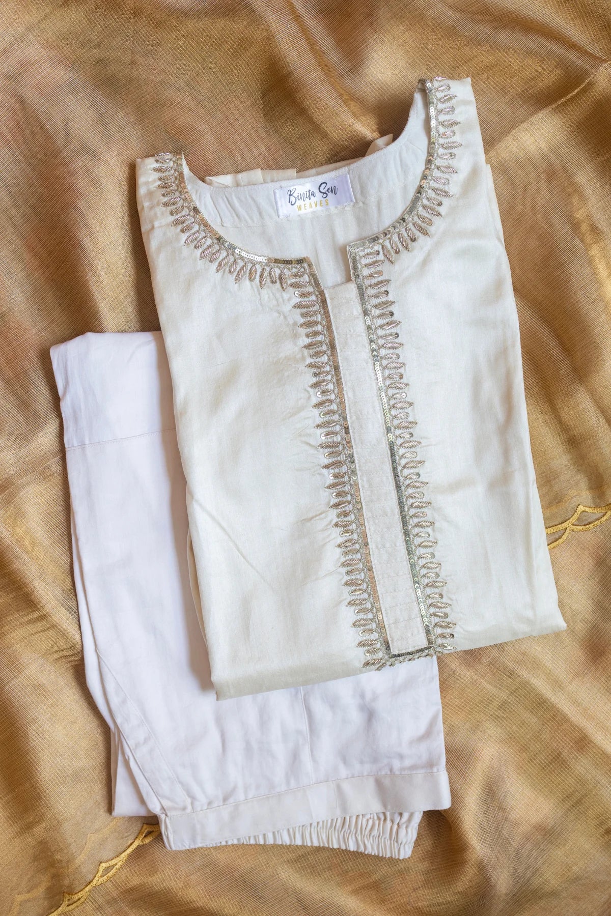 Zardosi Co-ord Sets - White