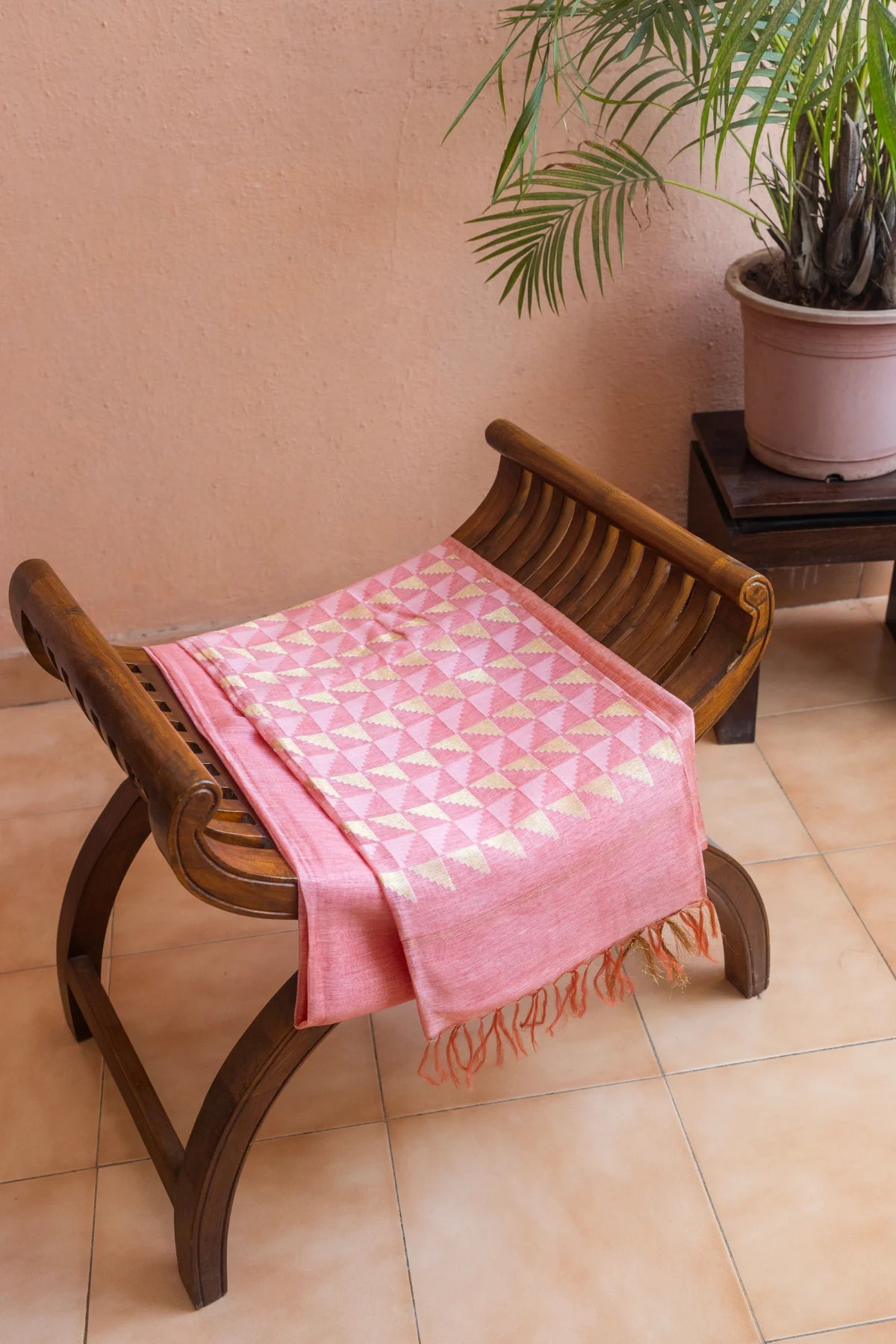 Linen Silk Sarees - Pink 5