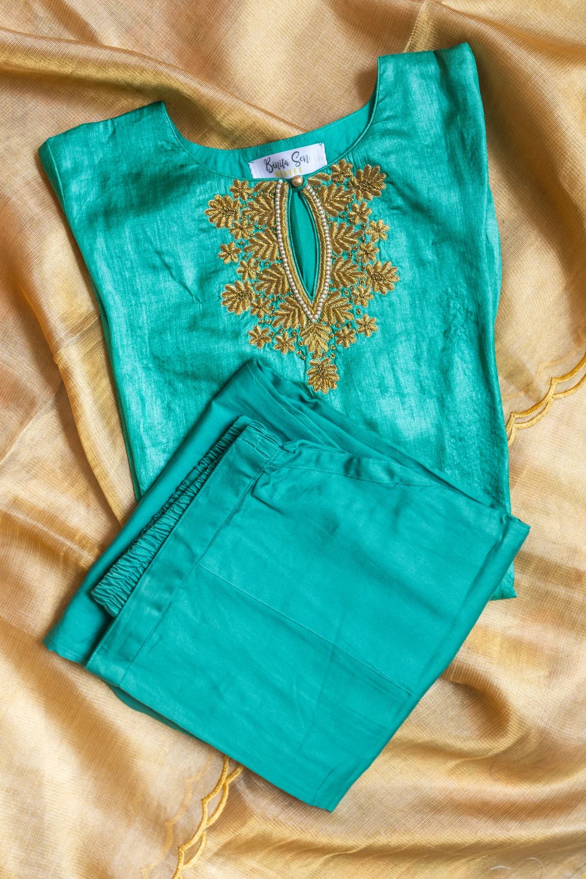 Zardosi Co-ord Sets - Skyblue