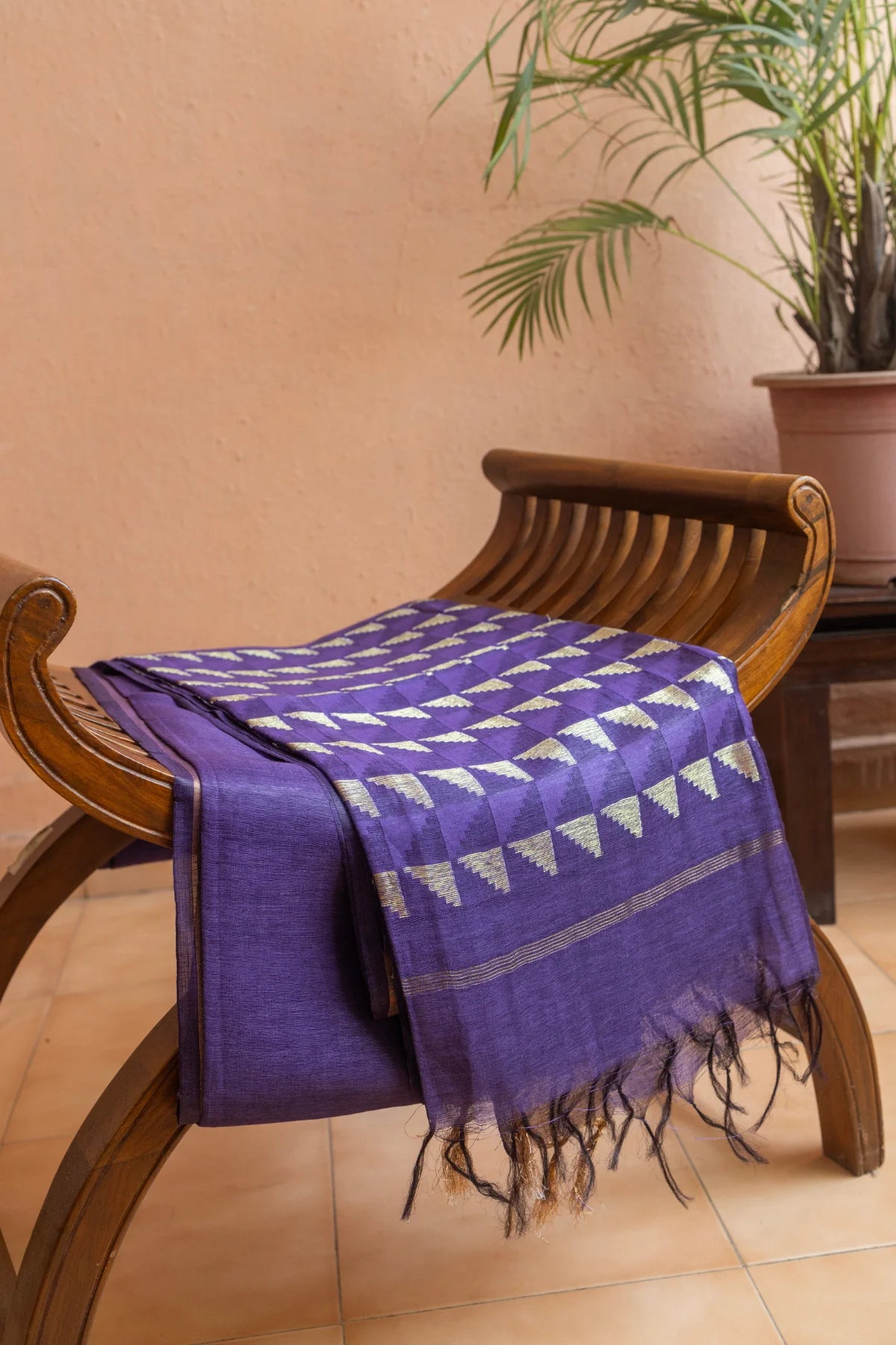 Linen Silk Sarees - Purple 2