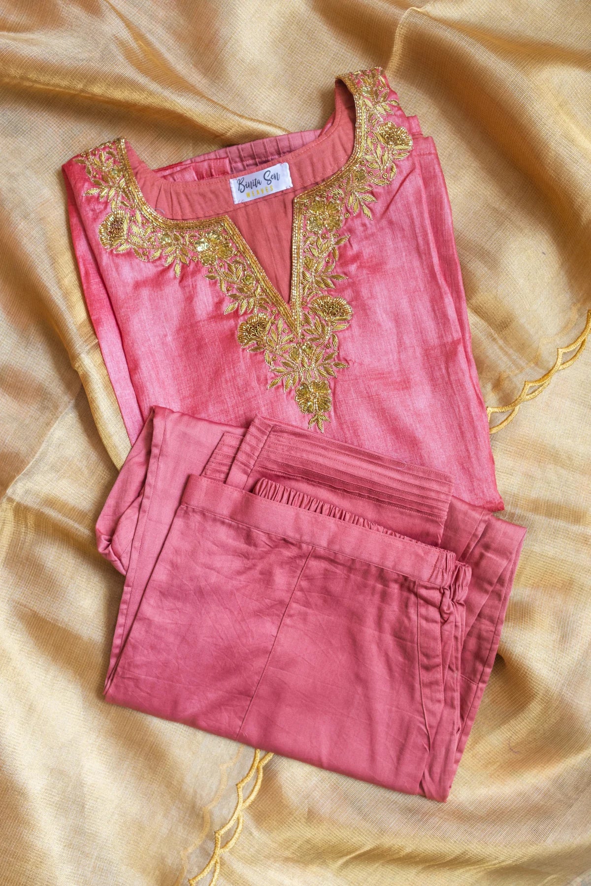 Zardosi Co-ord Sets - Pink