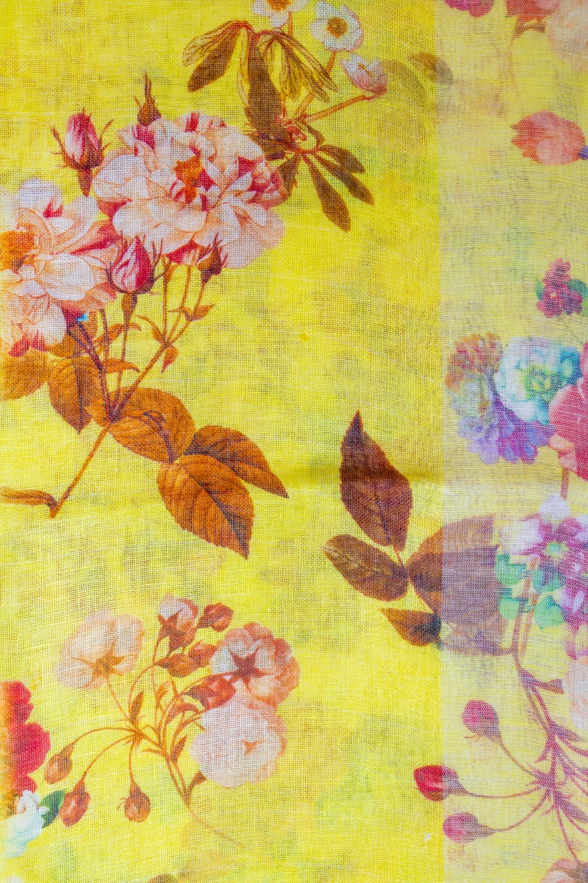 Printed Linen Cotton - Yellow 2