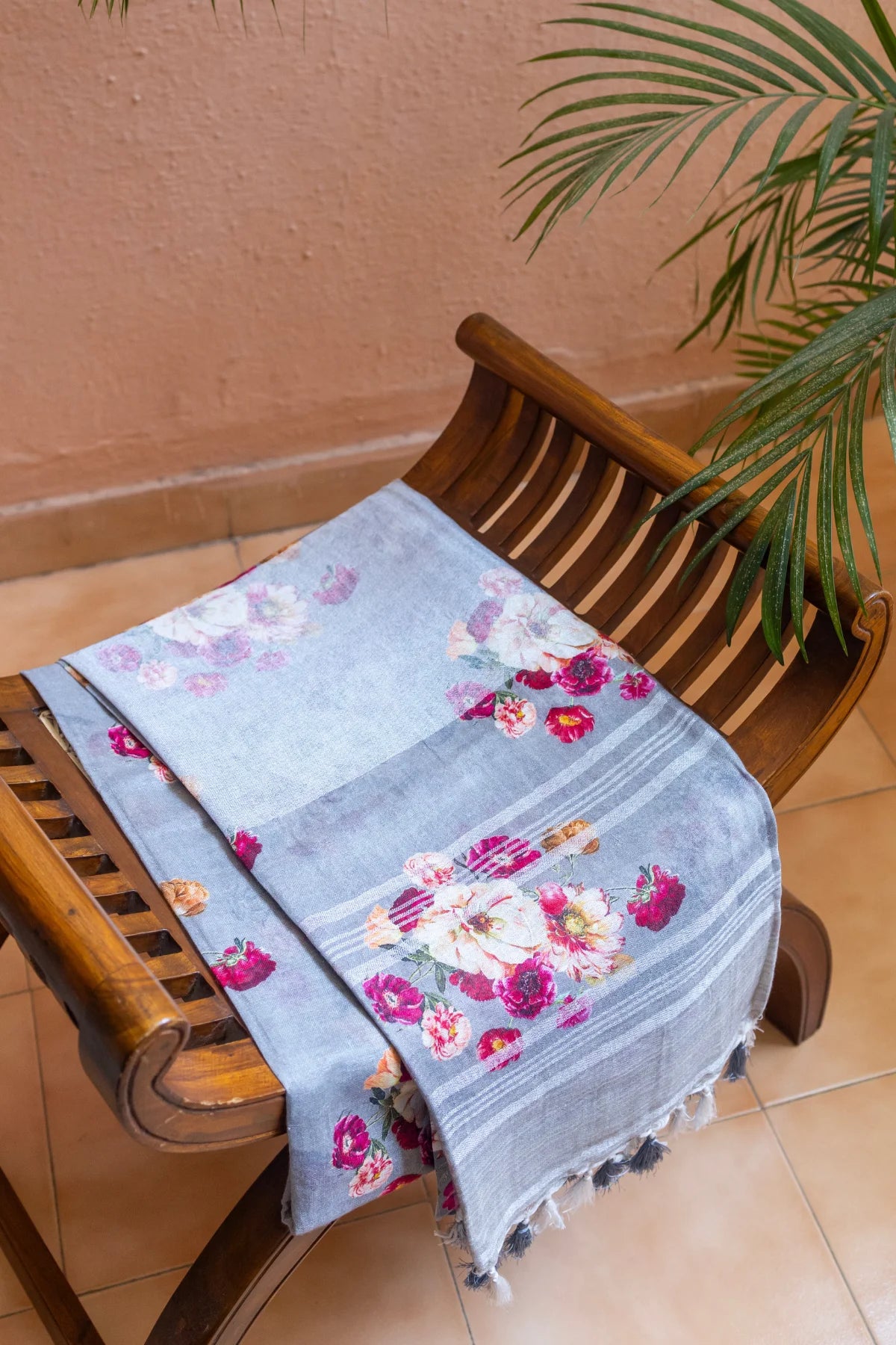 Printed Linen Cotton - Grey