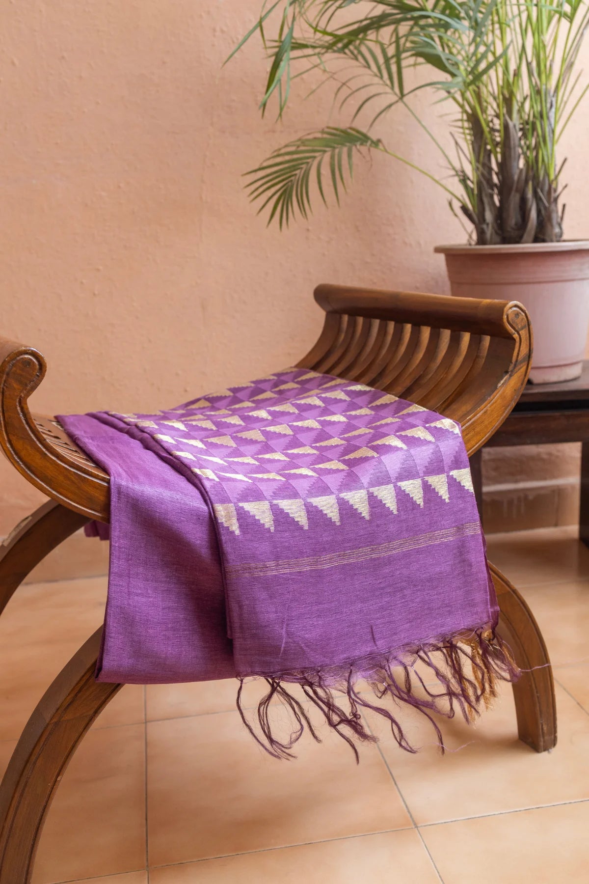 Linen Silk Sarees - Purple