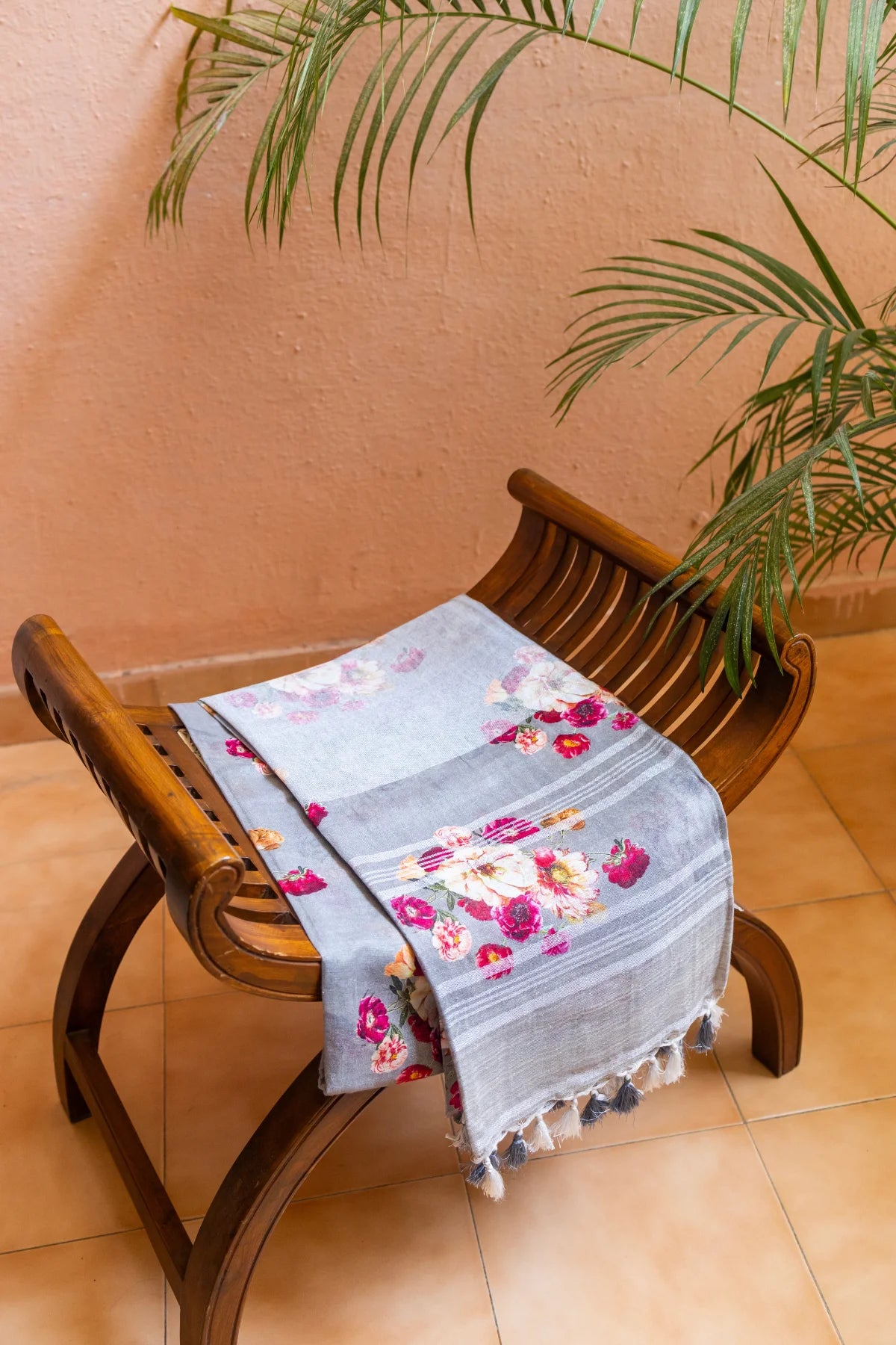 Printed Linen Cotton - Grey