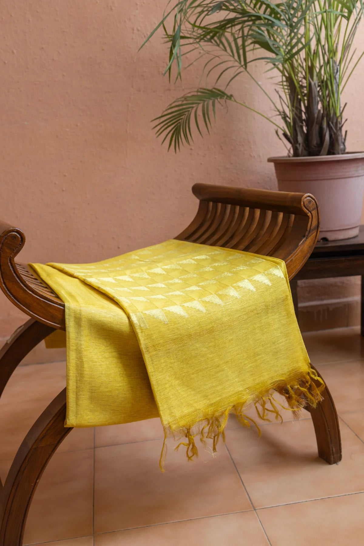 Linen Silk Sarees - Yellow 3