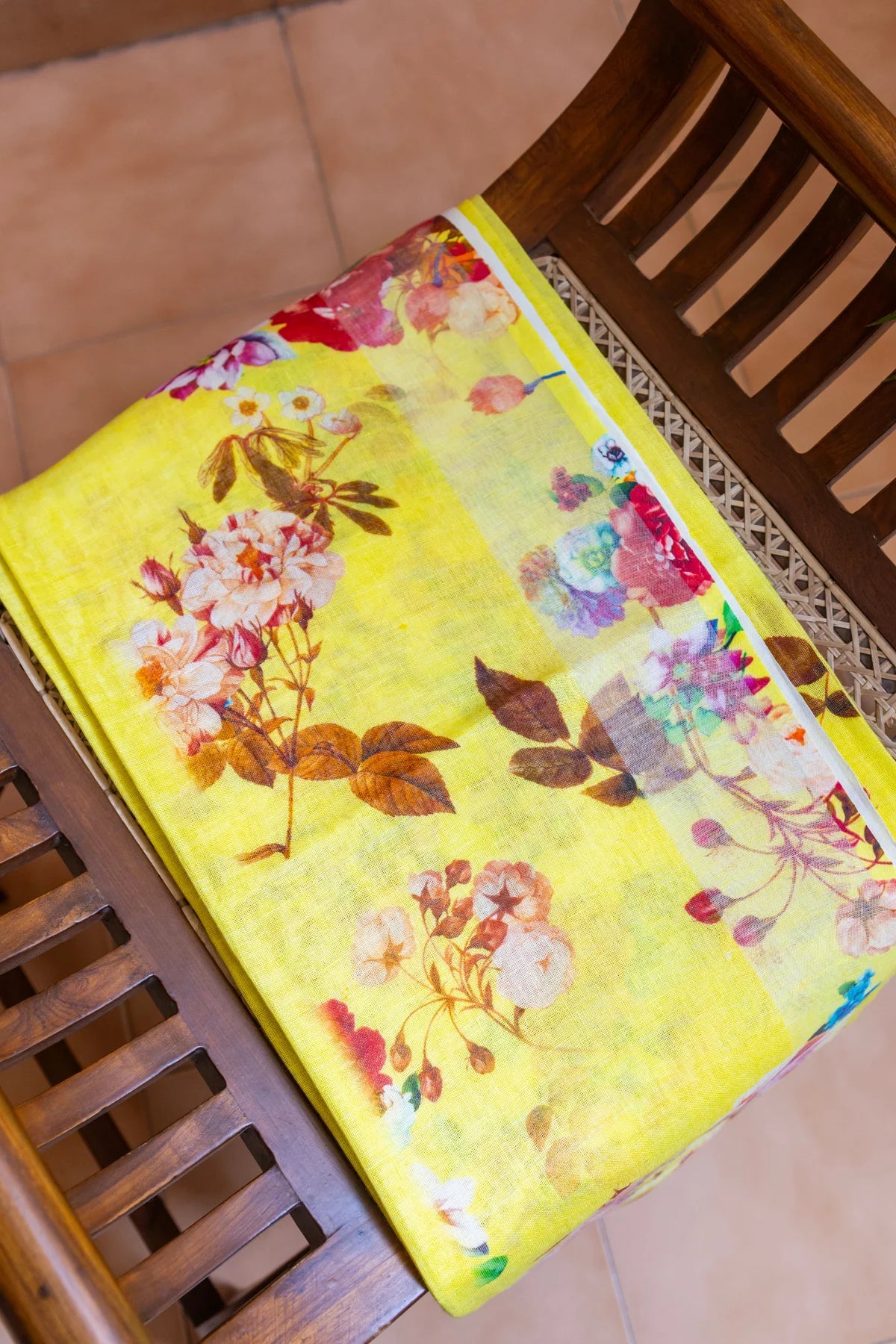 Printed Linen Cotton - Yellow 2