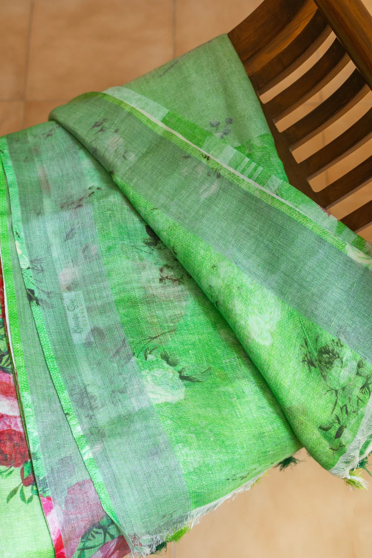 Printed Linen Cotton - Green 2