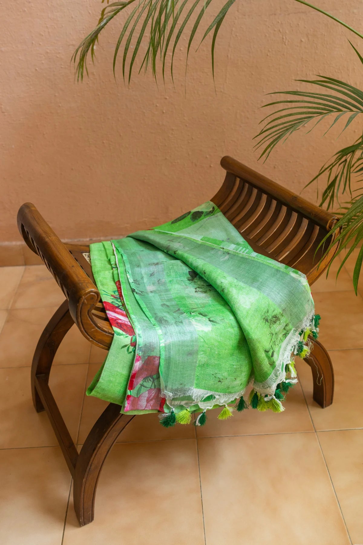 Printed Linen Cotton - Green 2