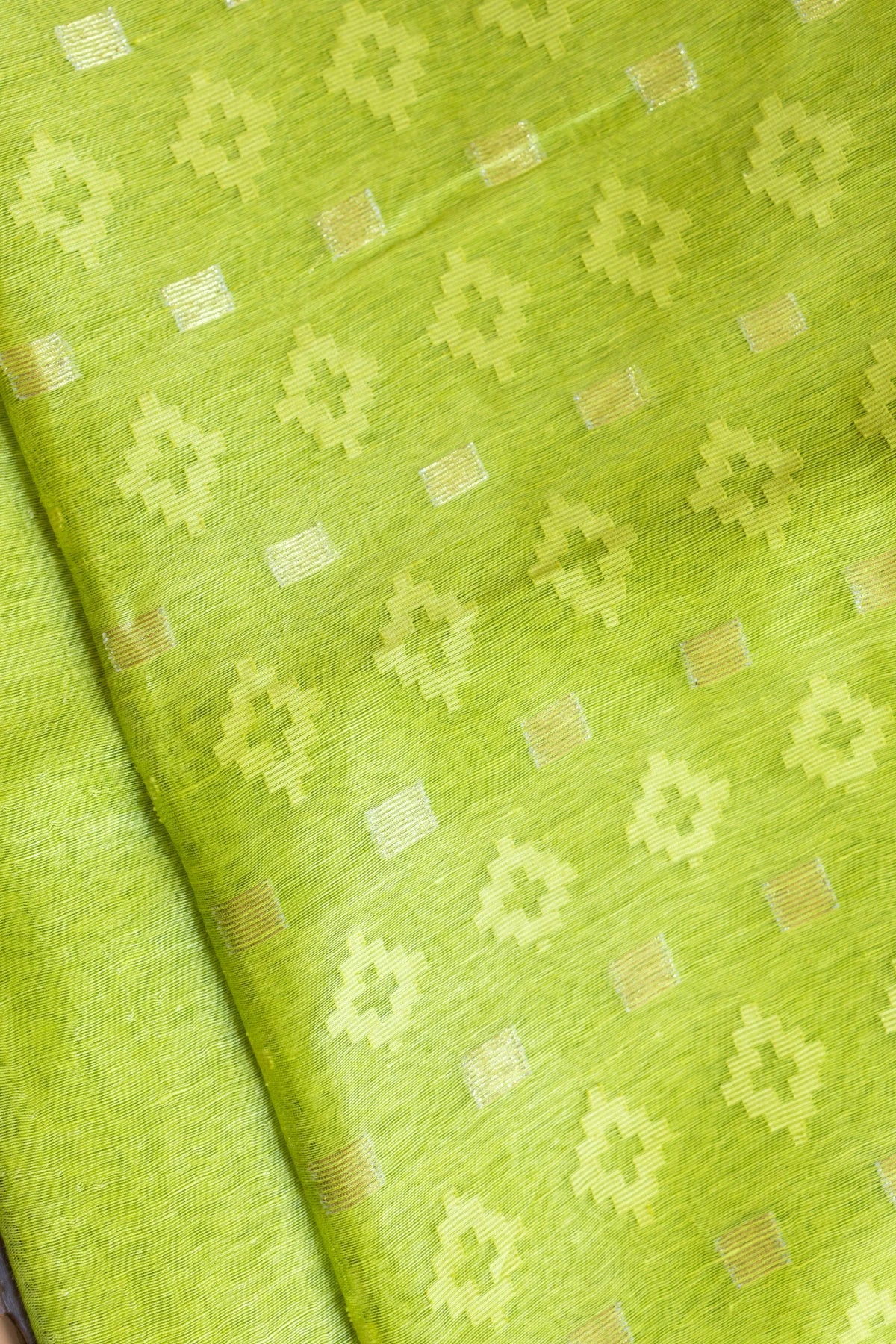 Linen Silk Sarees  - Green 2