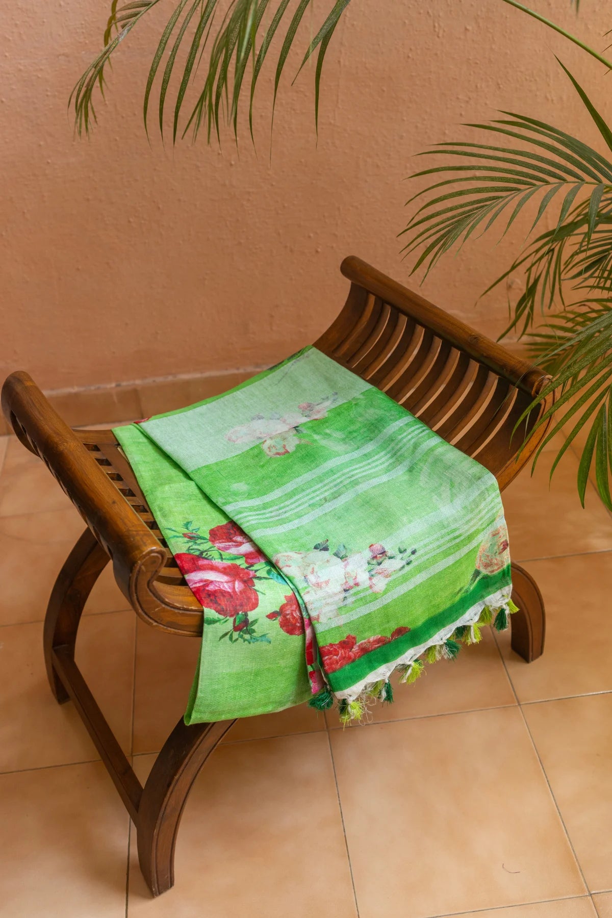 Printed Linen Cotton - Green 2