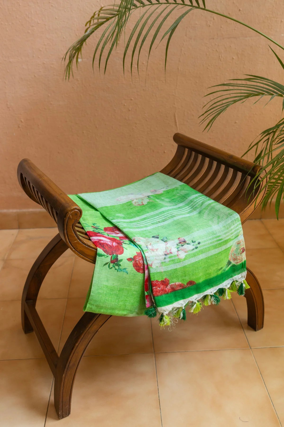 Printed Linen Cotton - Green 2