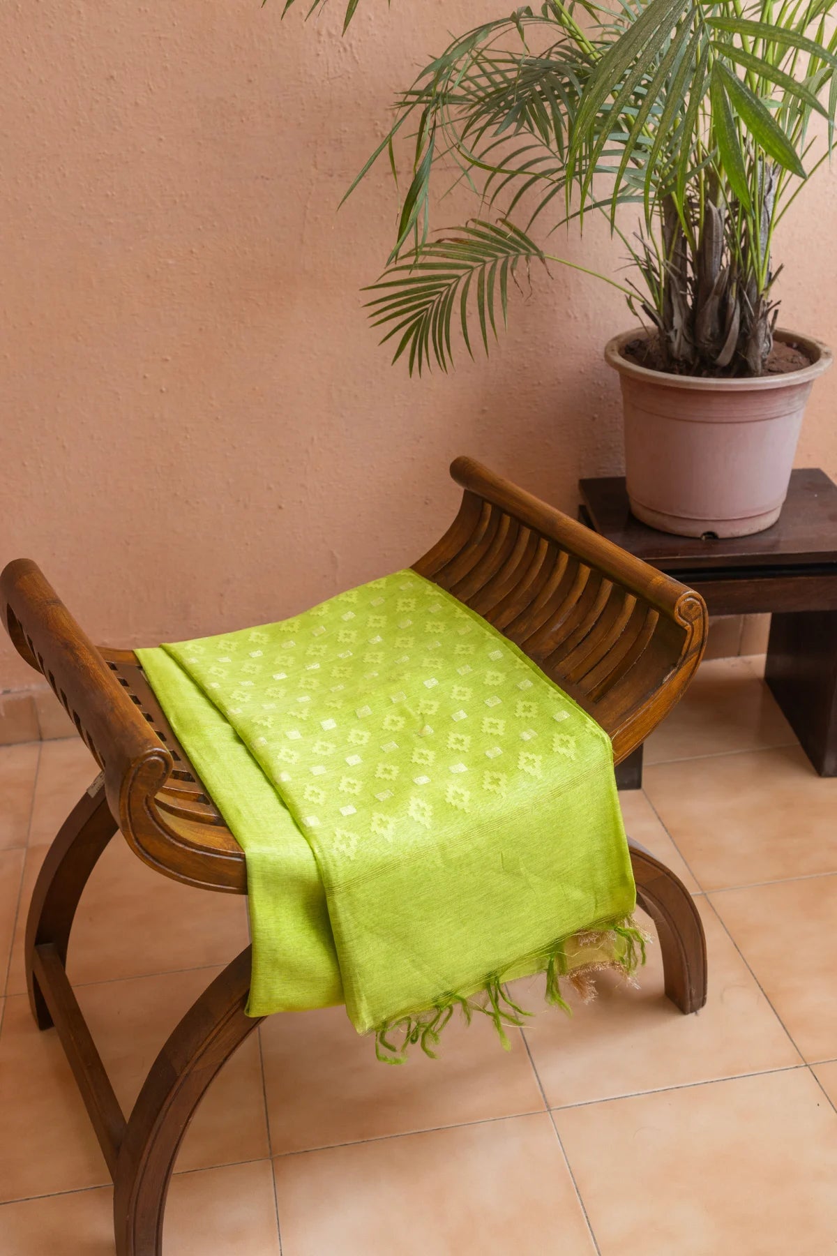 Linen Silk Sarees  - Green 2