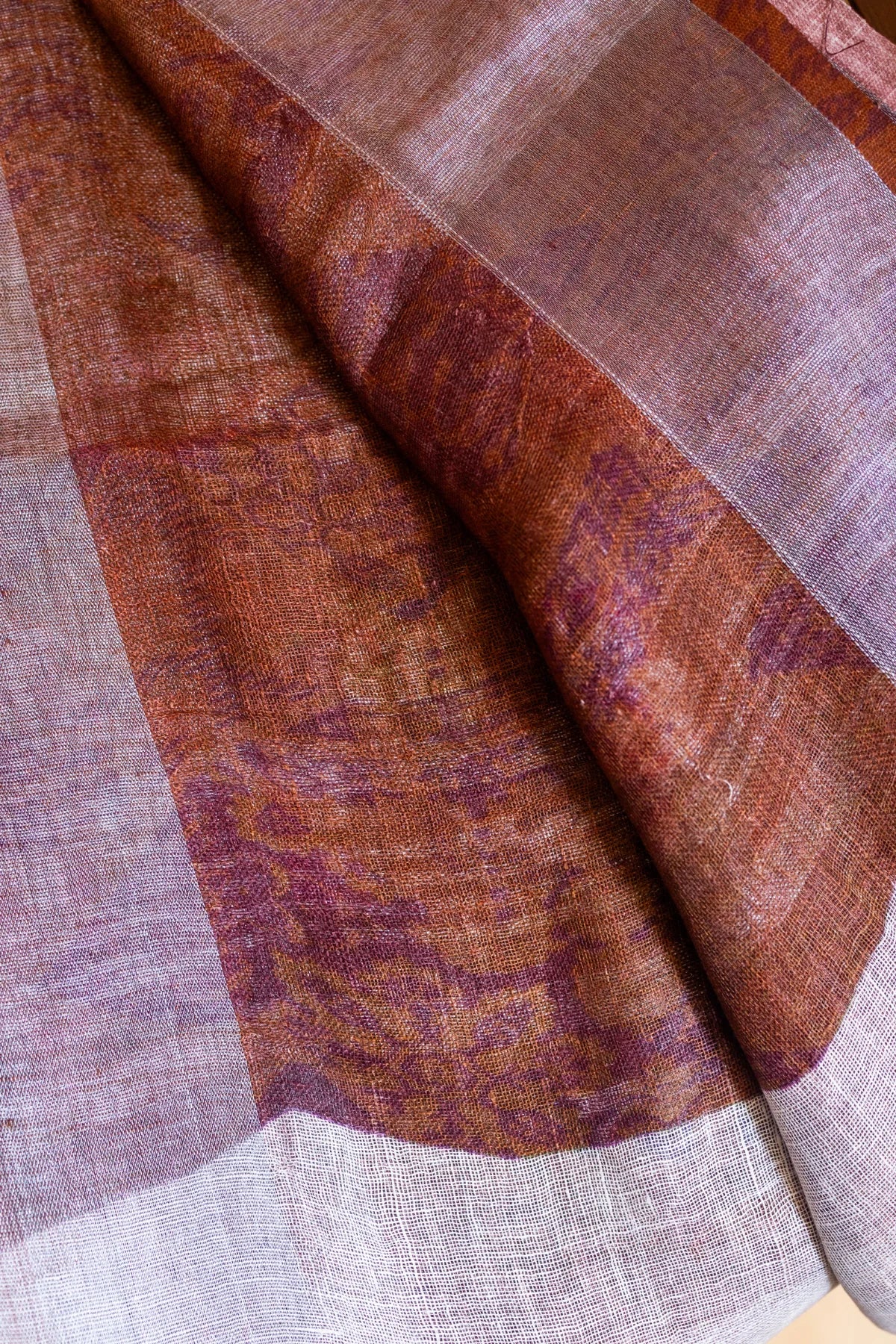 Printed Linen Cotton - Brown 1