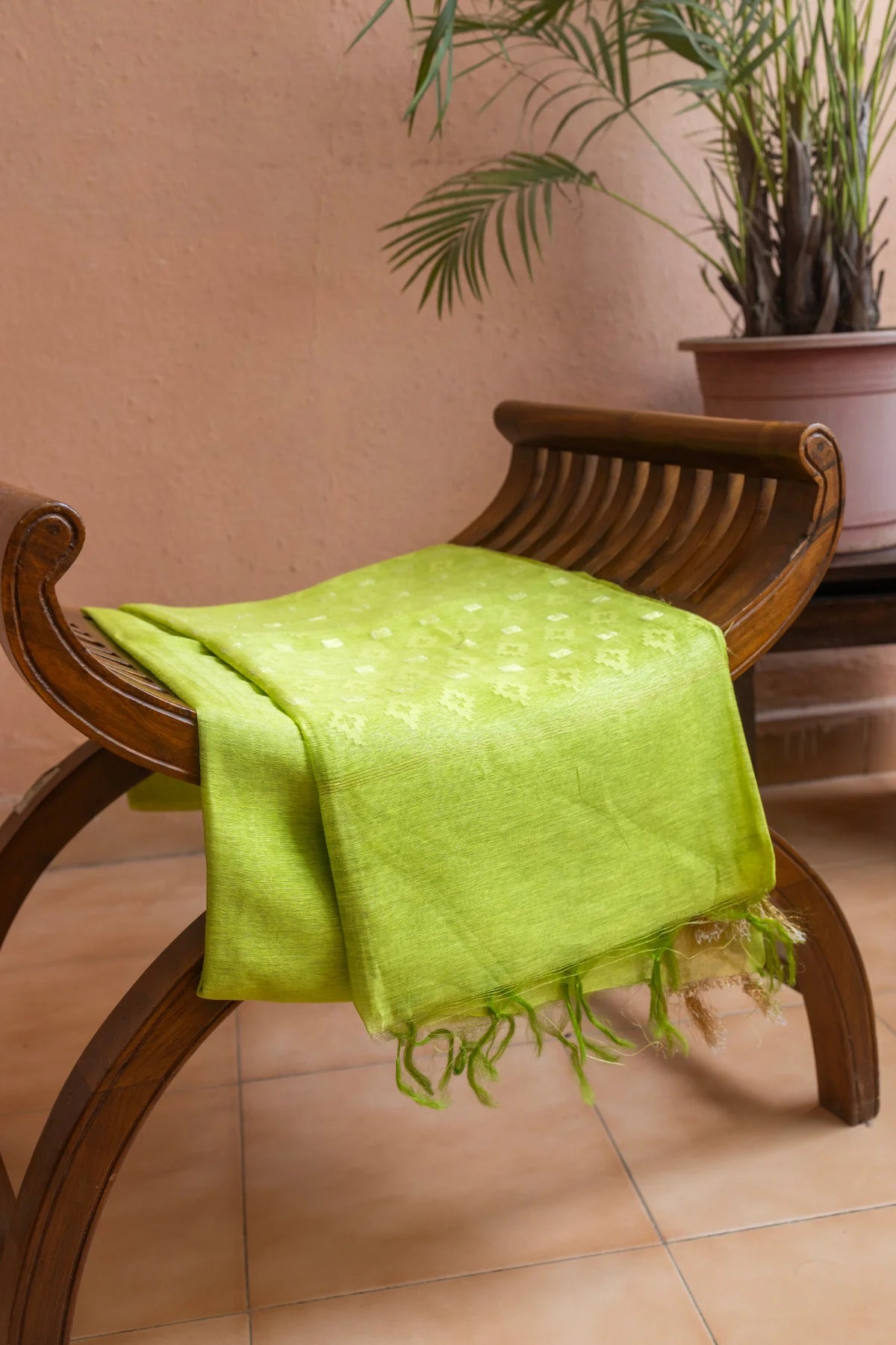 Linen Silk Sarees  - Green 2