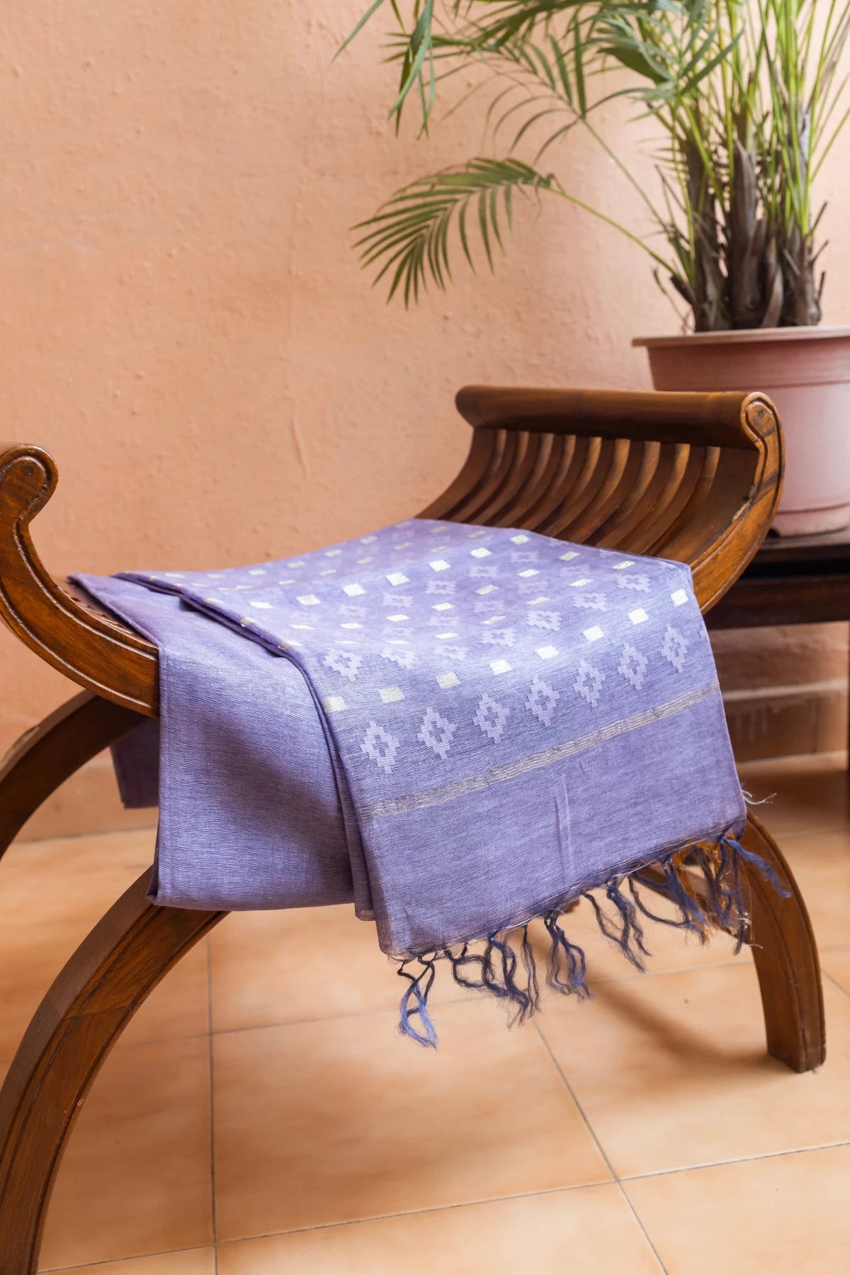 Linen Silk Sarees - Purple 3