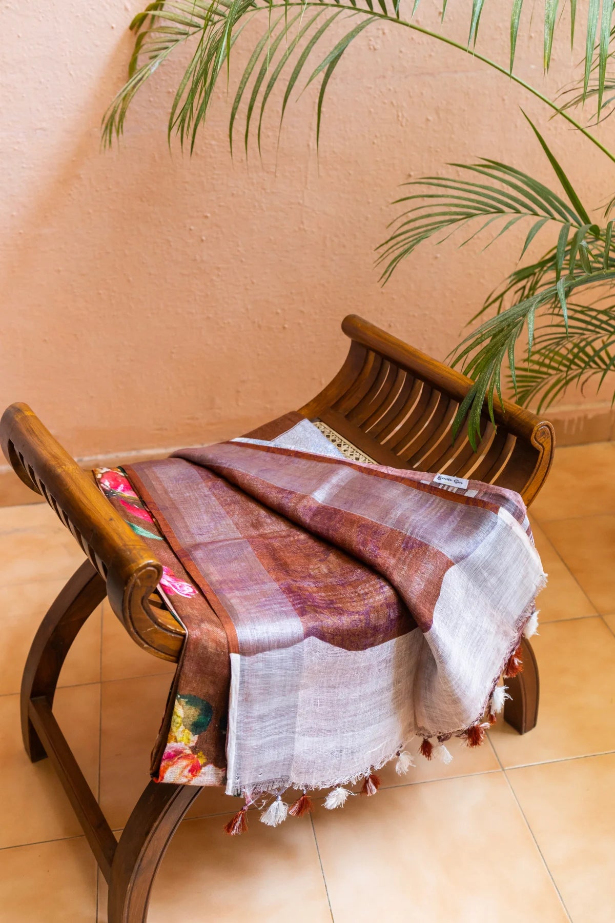 Printed Linen Cotton - Brown 1