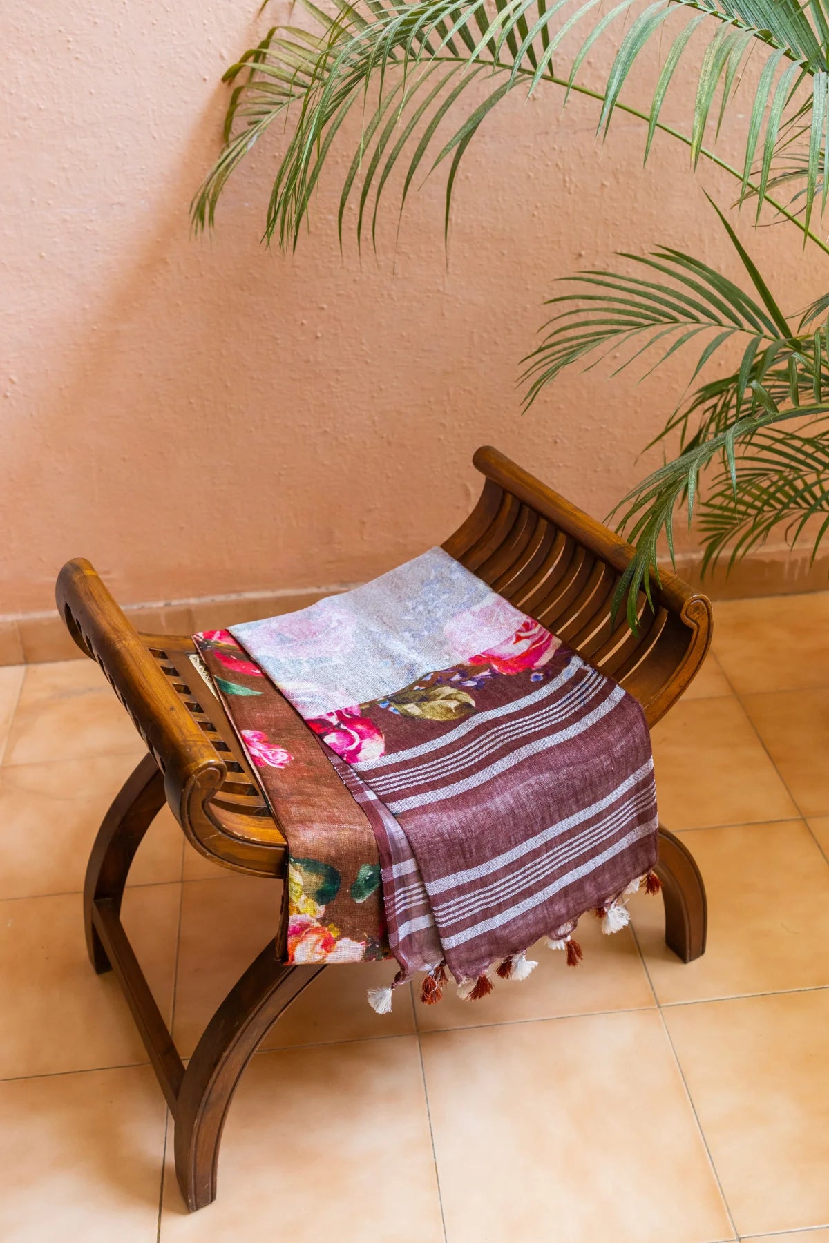 Printed Linen Cotton - Brown 1