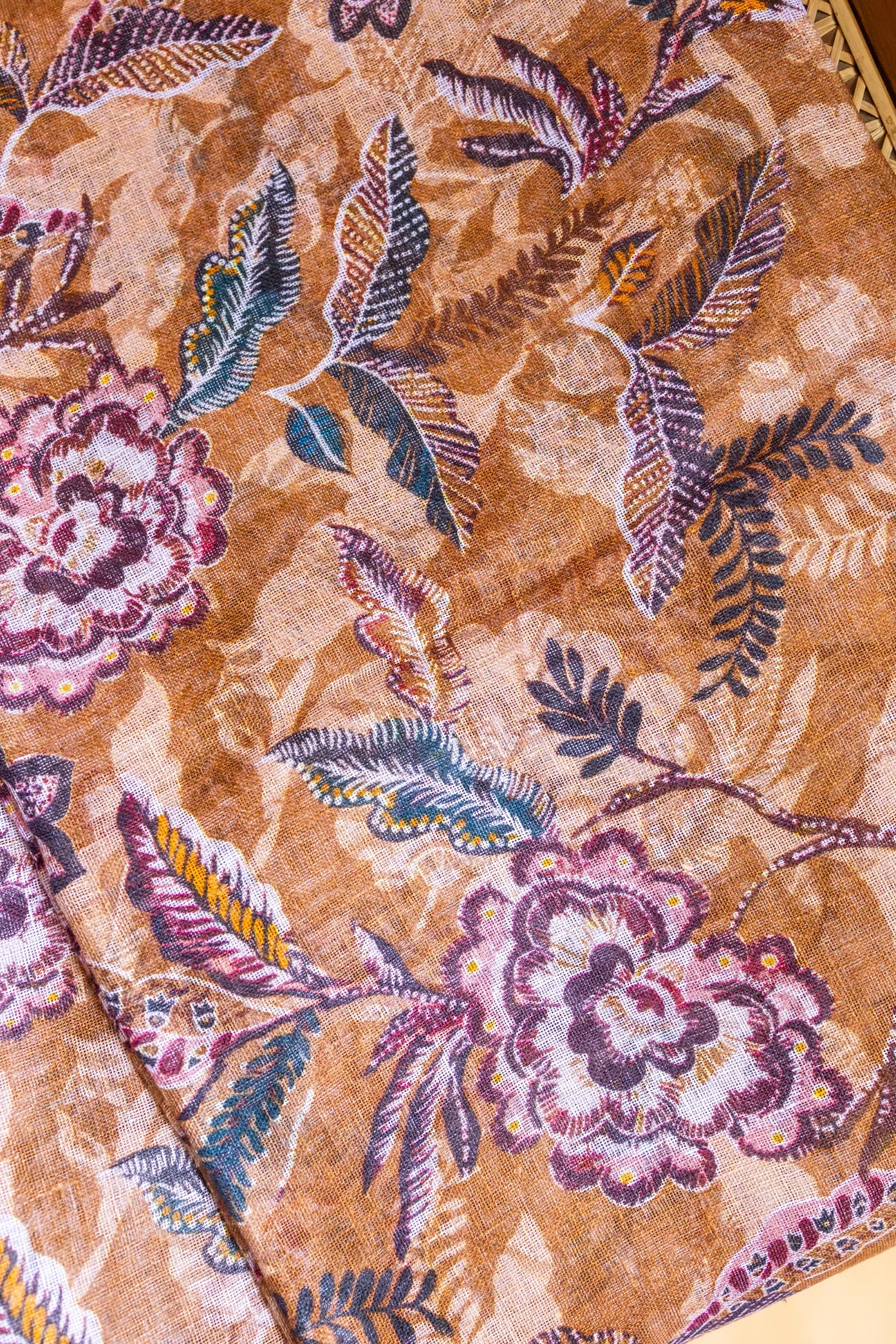 Printed Linen Cotton - Brown 2