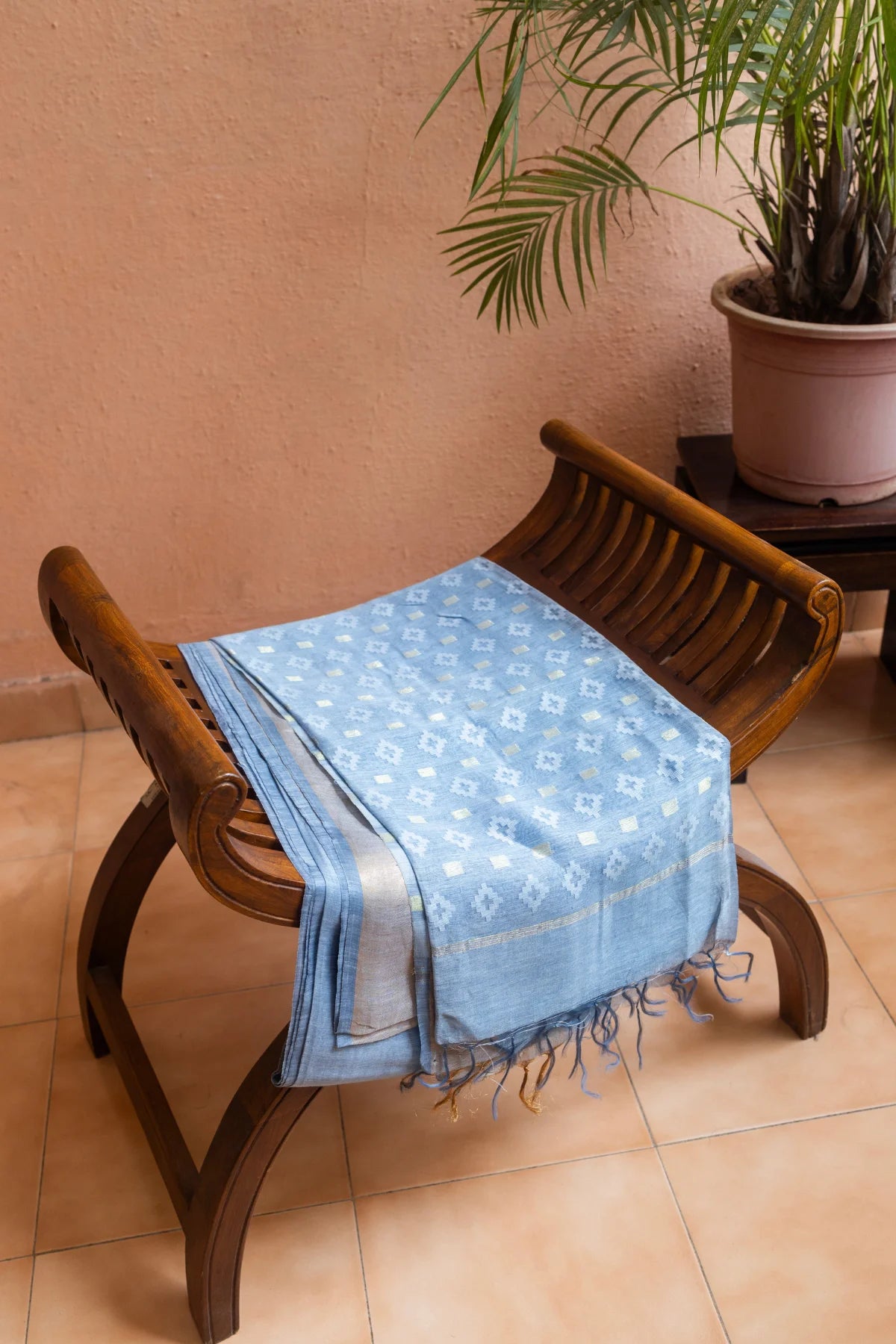 Linen Silk Sarees - Skyblue 2