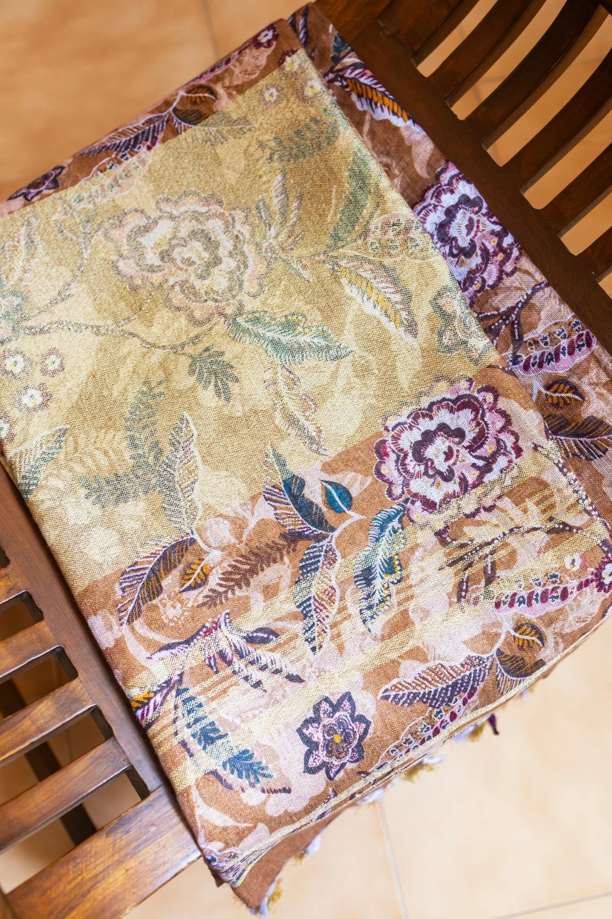 Printed Linen Cotton - Brown 2