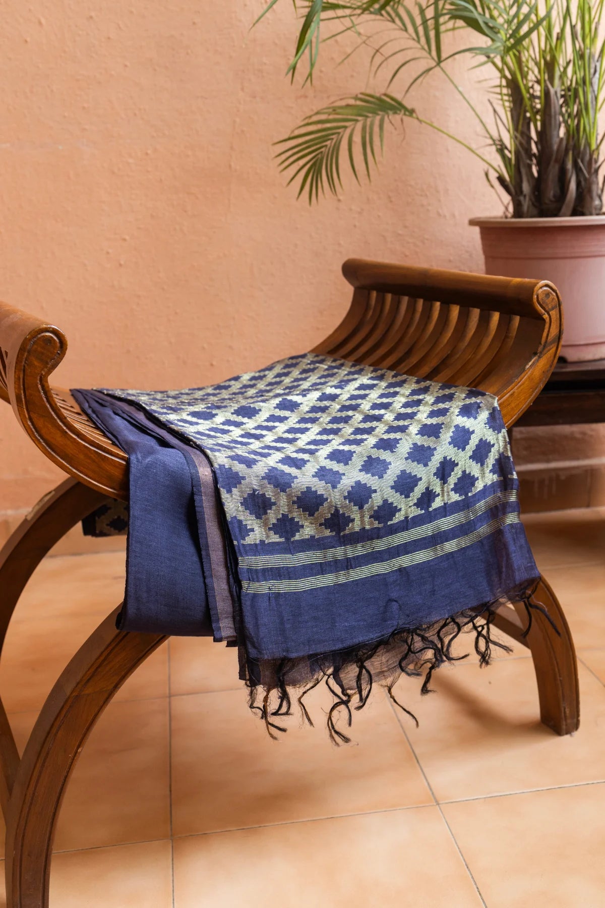 Linen Silk Sarees - Blue 2