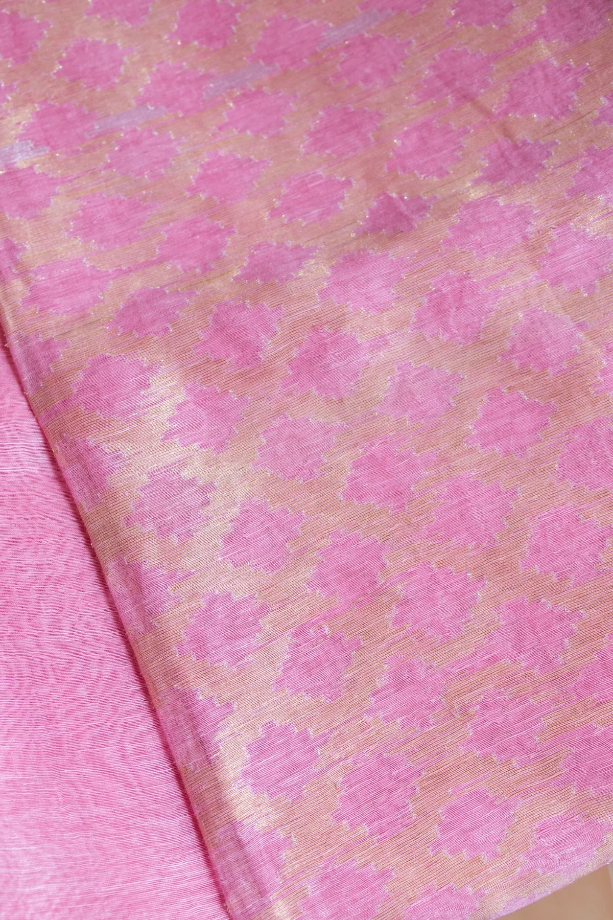 Linen Silk Sarees - Pink 4