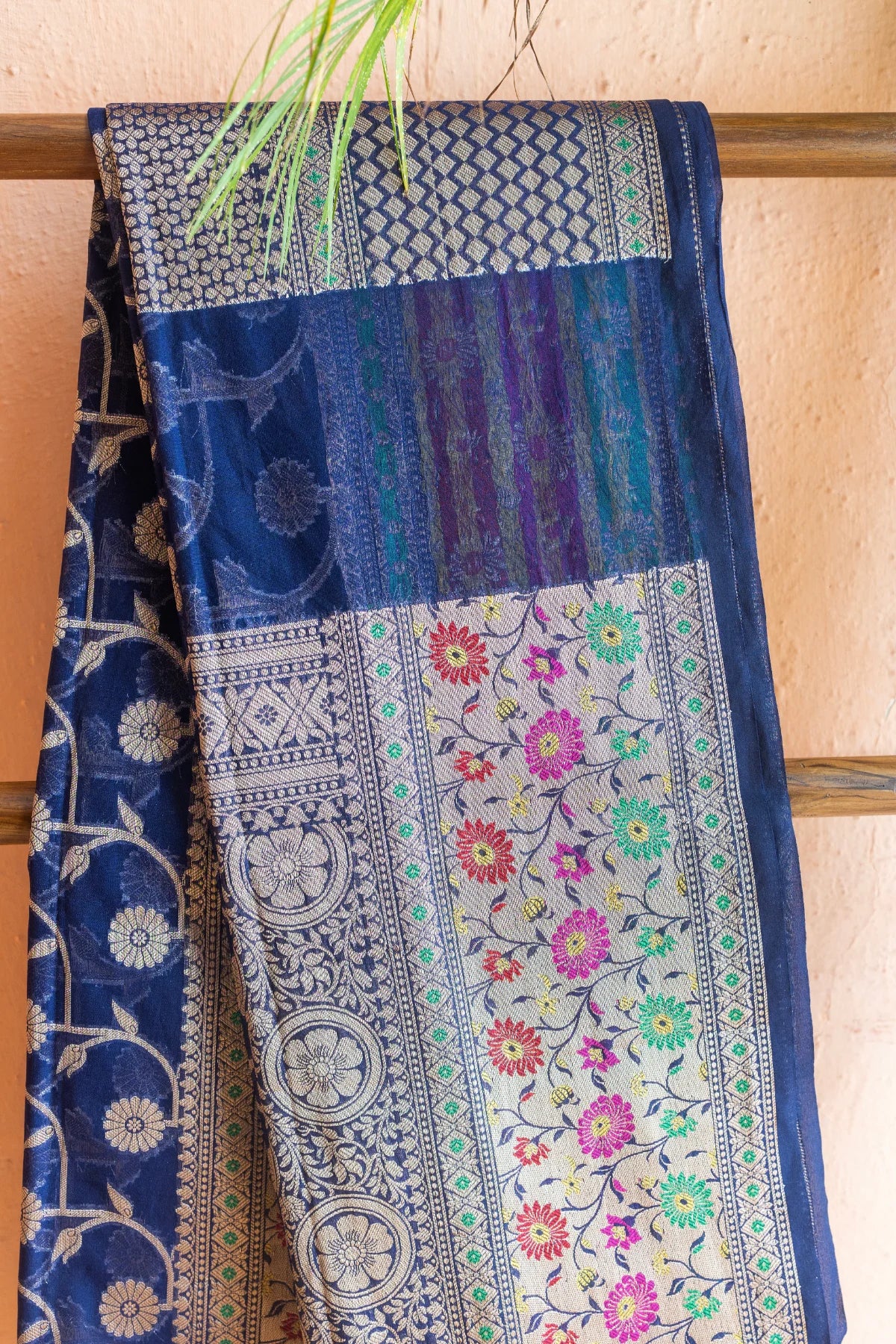 Banarasi Silk Sarees - Navy Blue