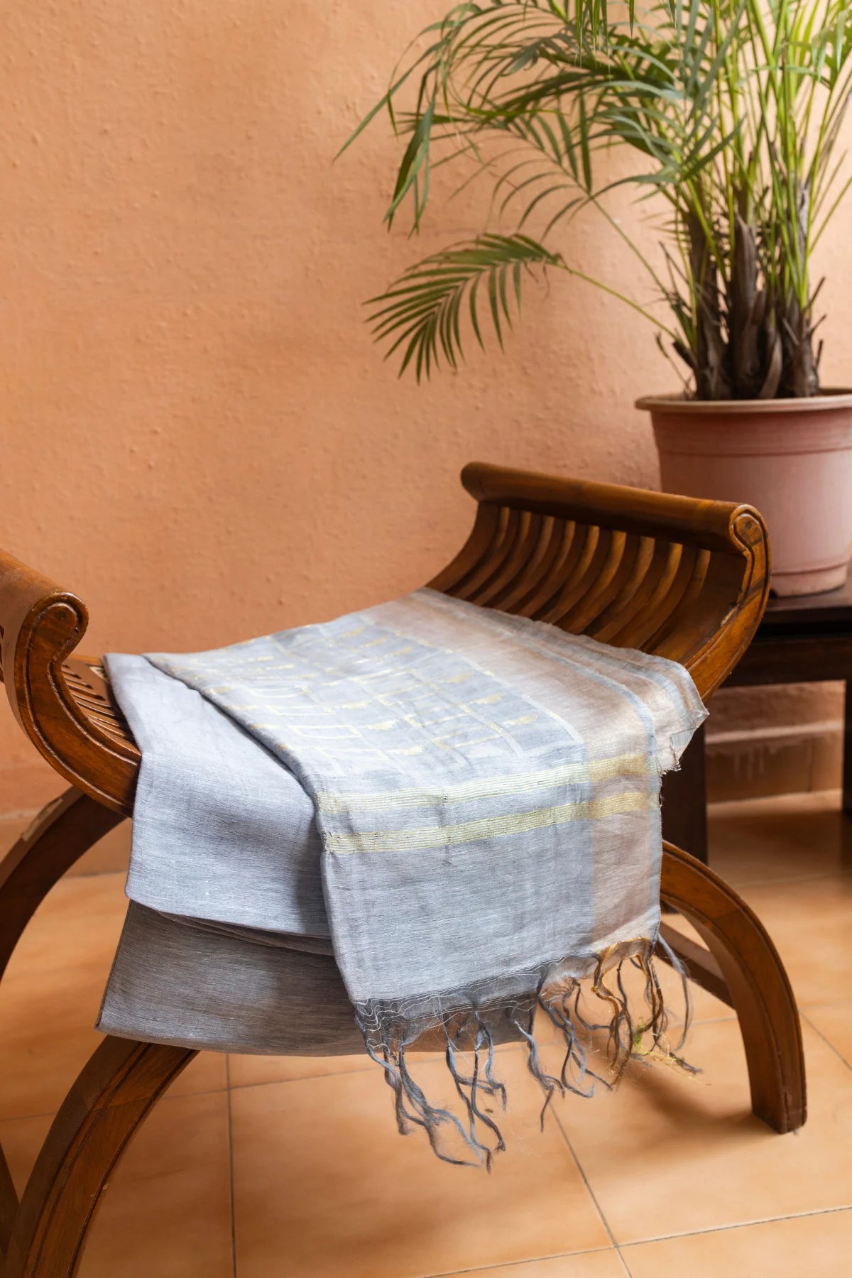 Linen Silk Sarees - Grey