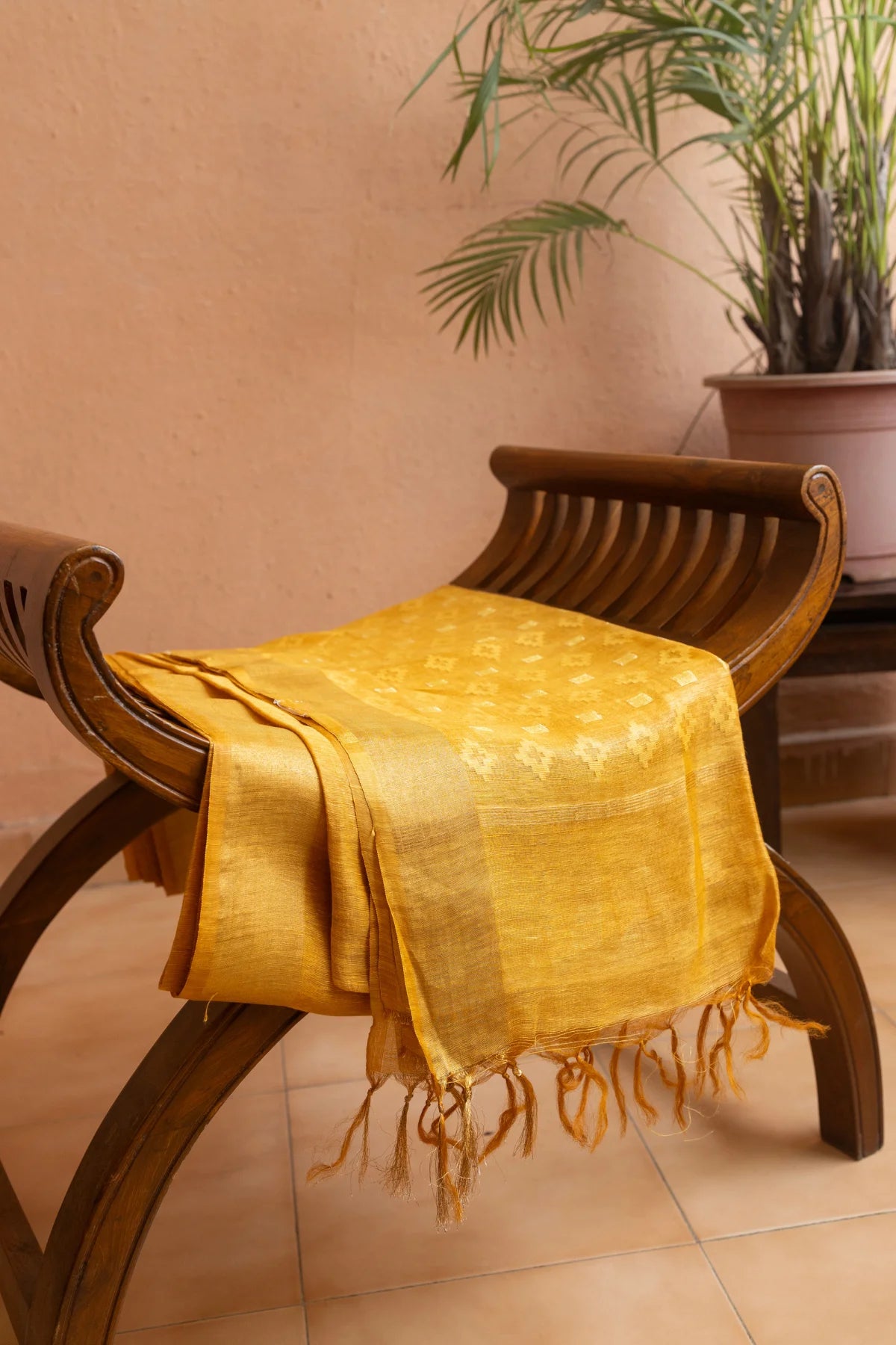 Linen Silk Sarees - Yellow 2