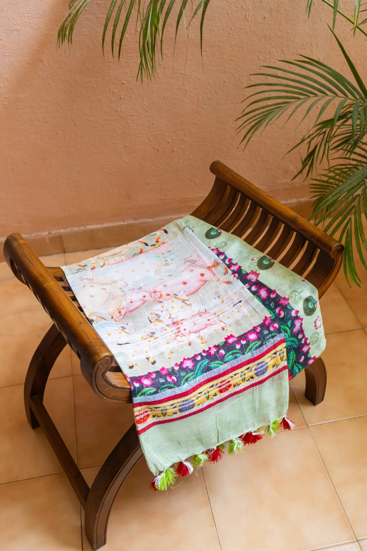 Printed Linen Cotton - Green 3