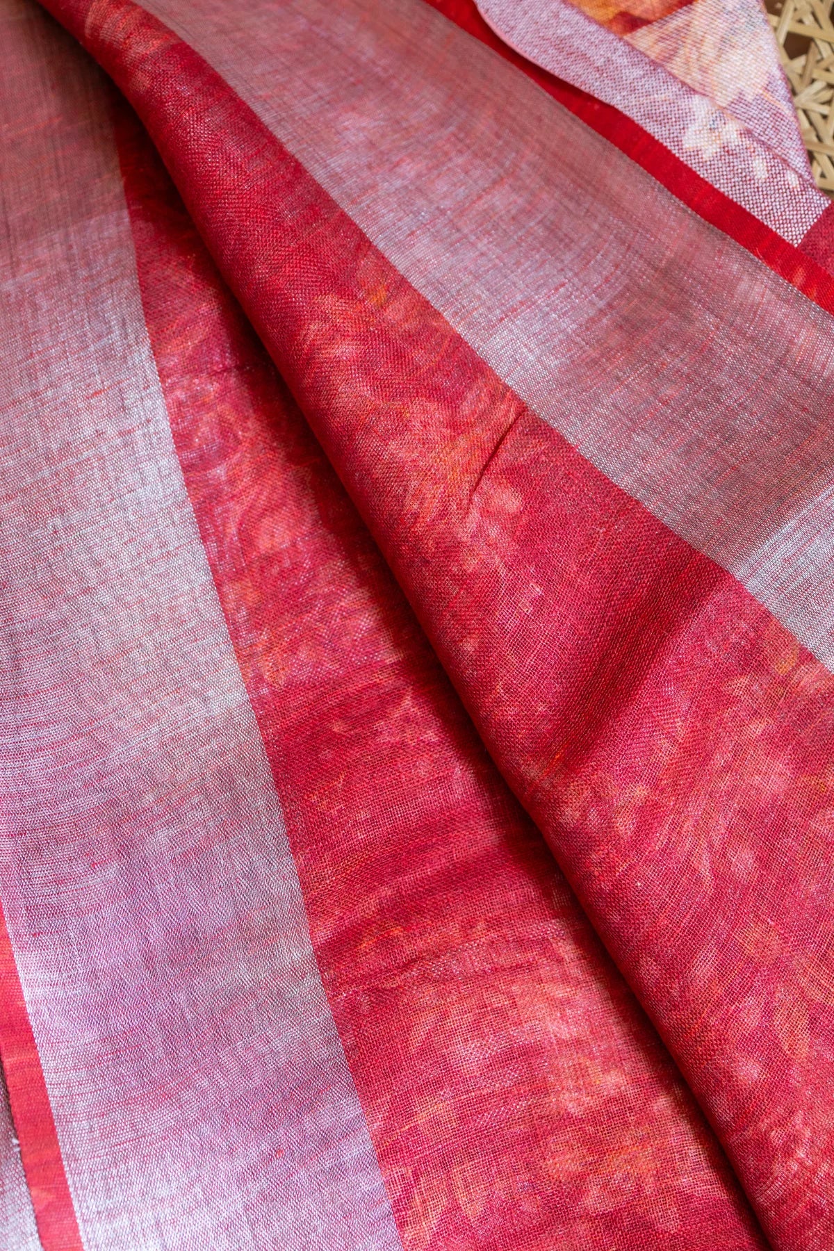 Printed Linen Cotton - Red 2