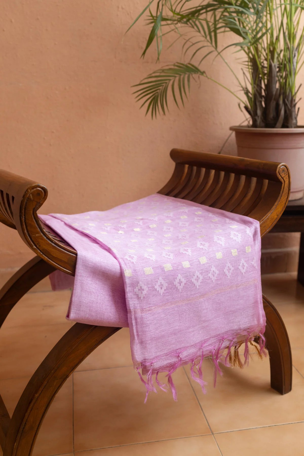 Linen Silk Sarees -Pink 2