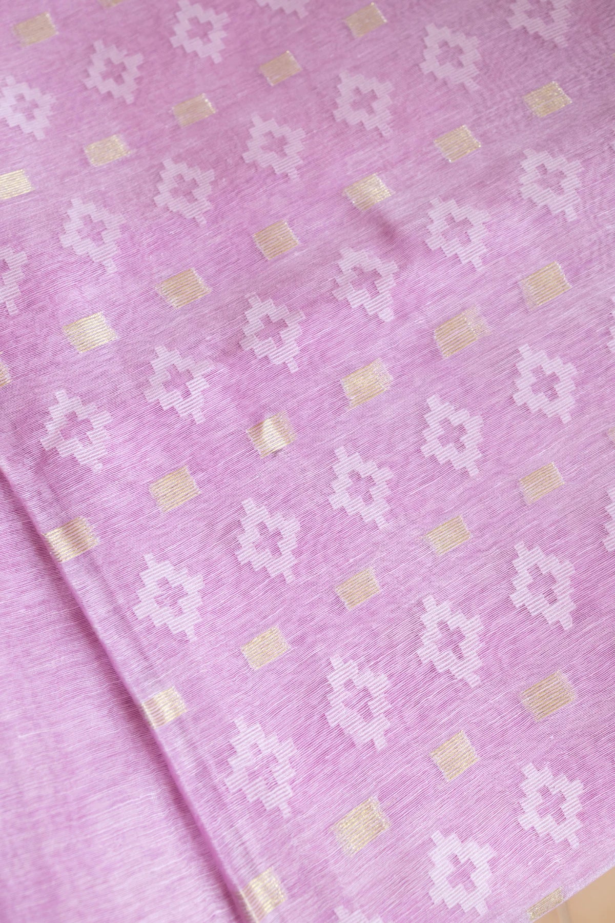 Linen Silk Sarees -Pink 2