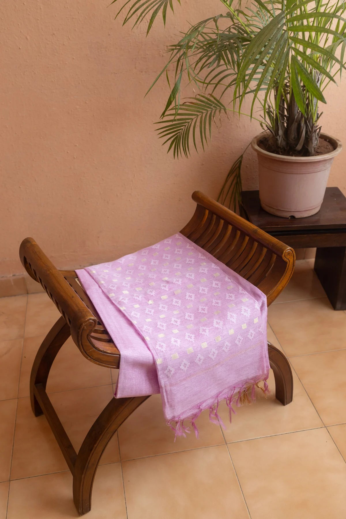 Linen Silk Sarees -Pink 2