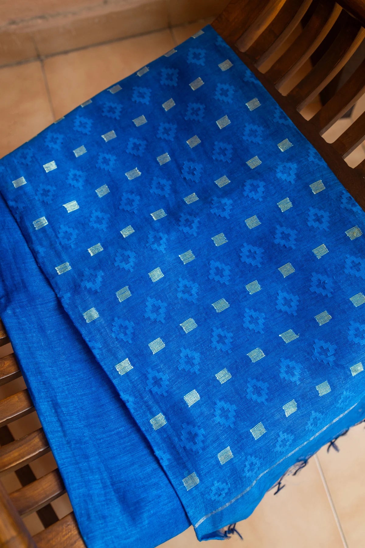 Linen Silk Sarees - Blue