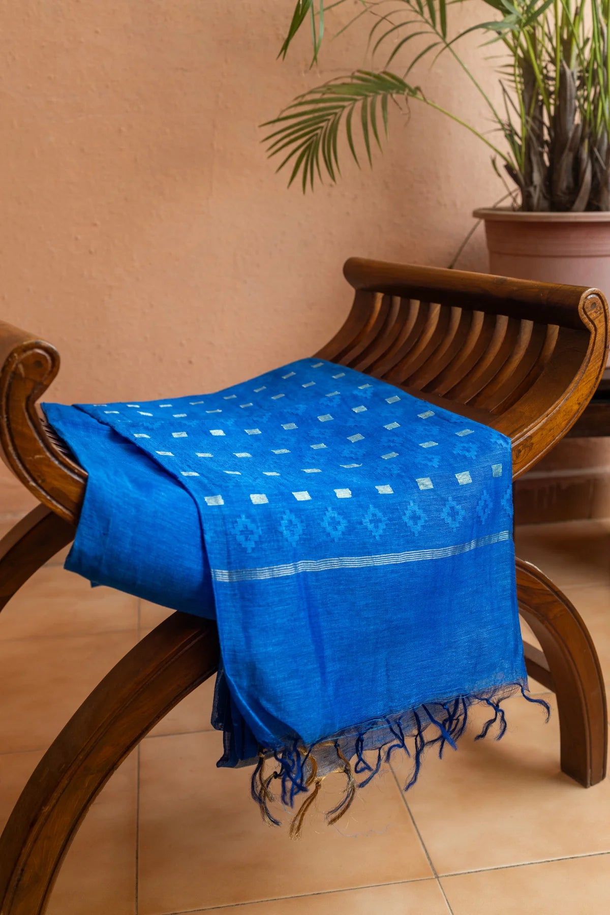 Linen Silk Sarees - Blue