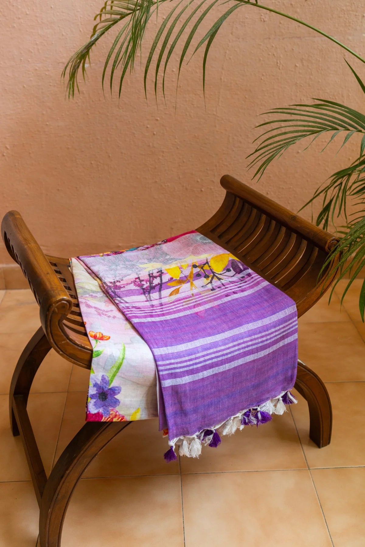 Printed Linen Cotton - Purple