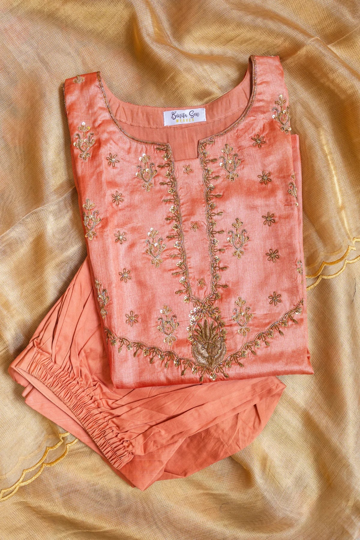 Zardosi Co-ord Sets - Orange