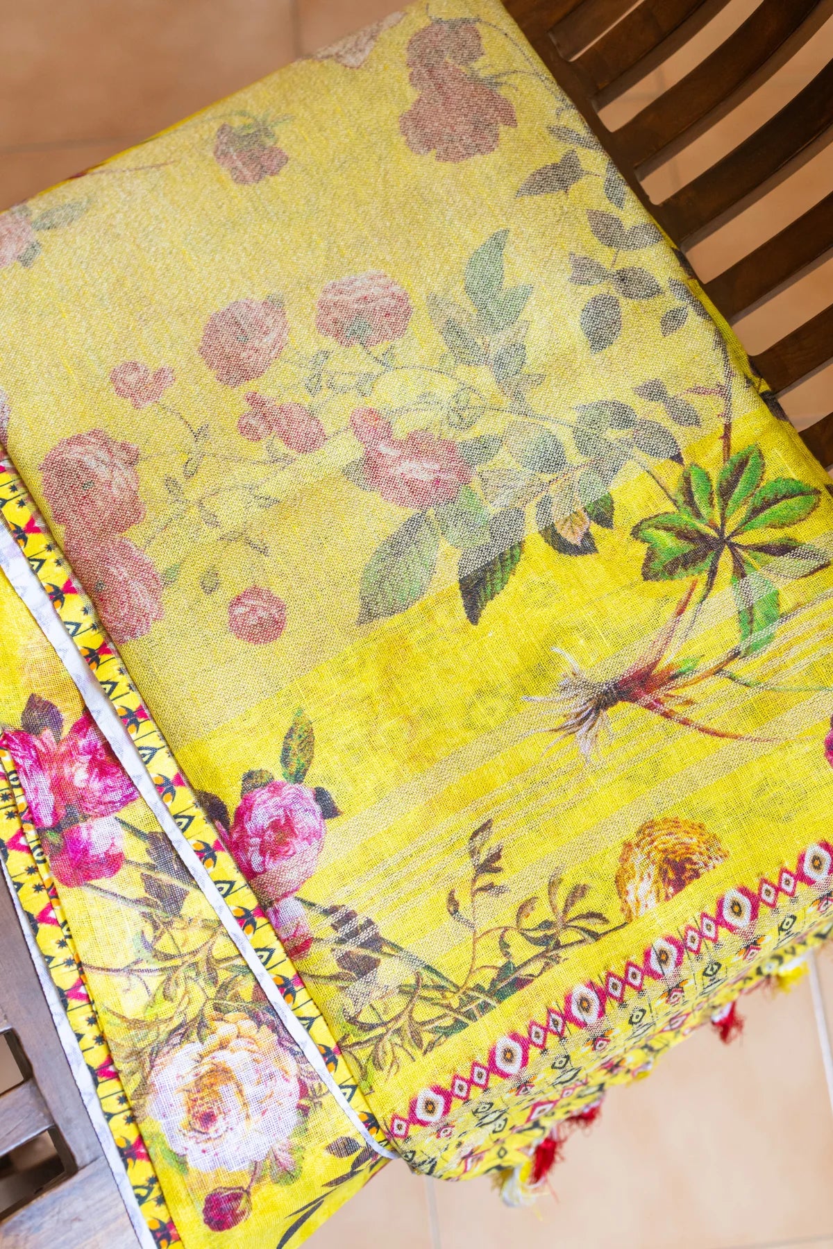 Printed Linen Cotton - Yellow 2