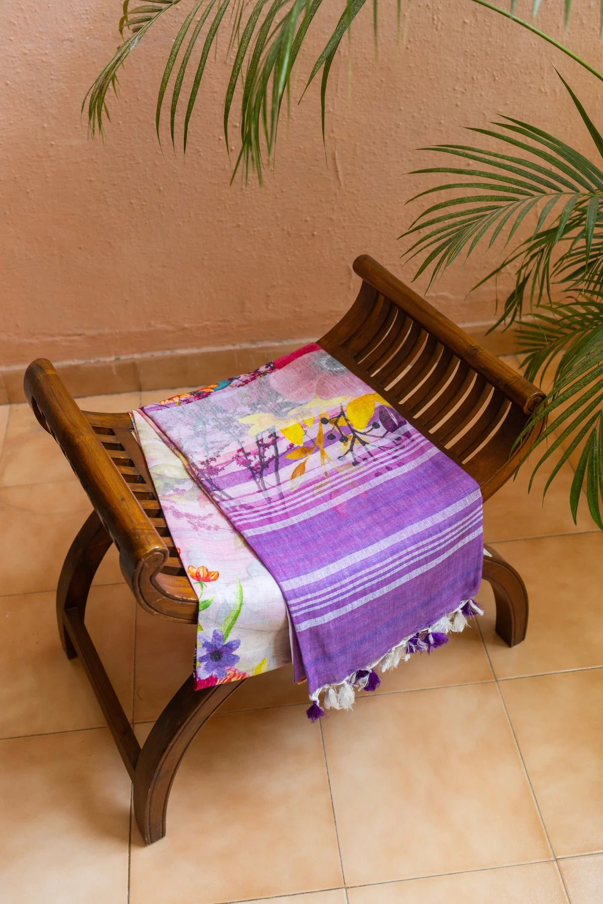 Printed Linen Cotton - Purple