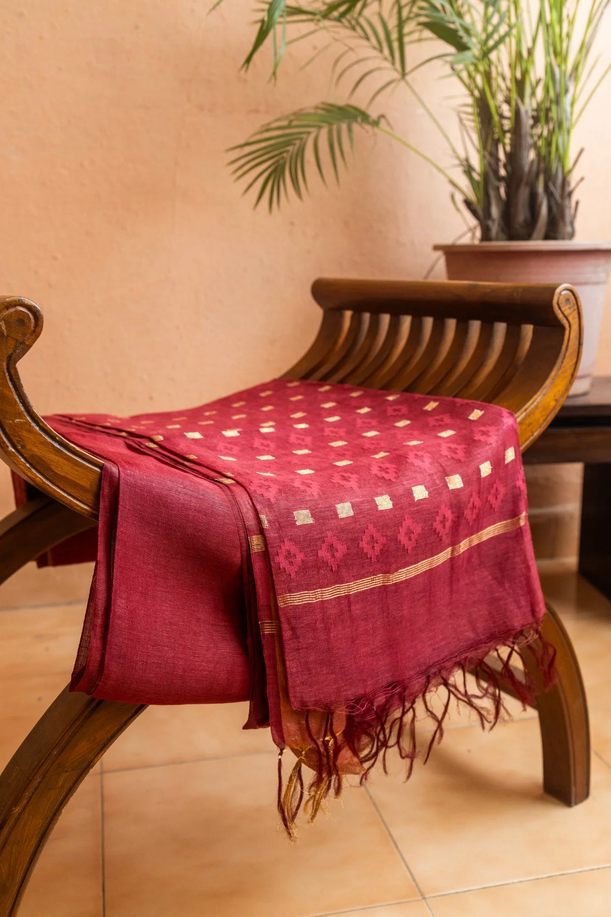 Linen Silk Sarees - Red
