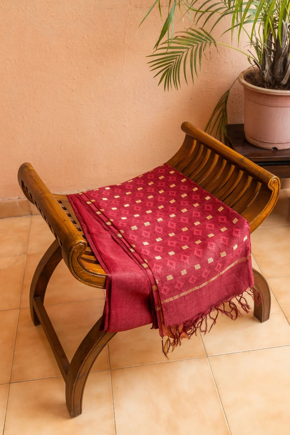 Linen Silk Sarees - Red