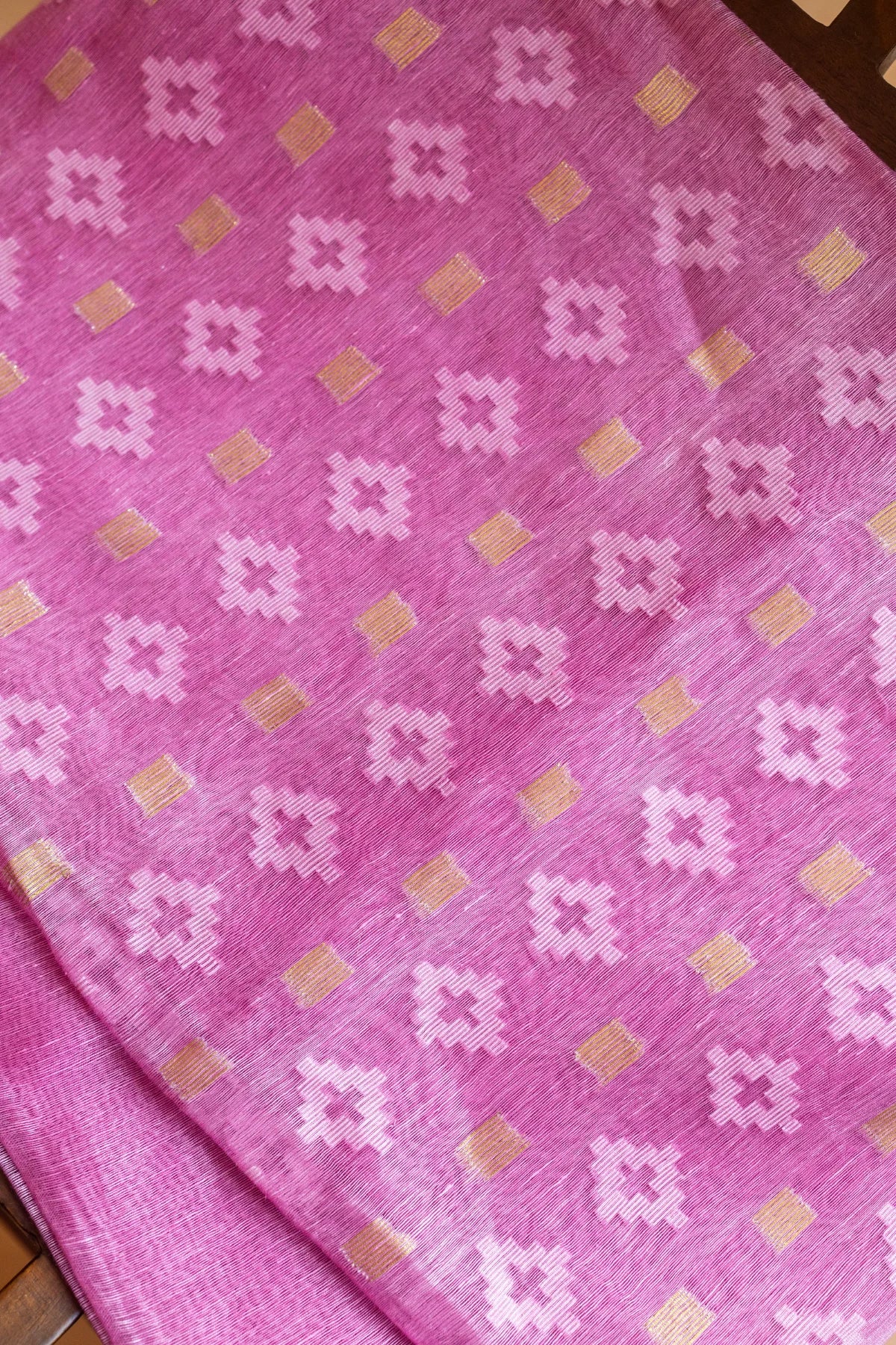Linen Silk Sarees - Pink 6