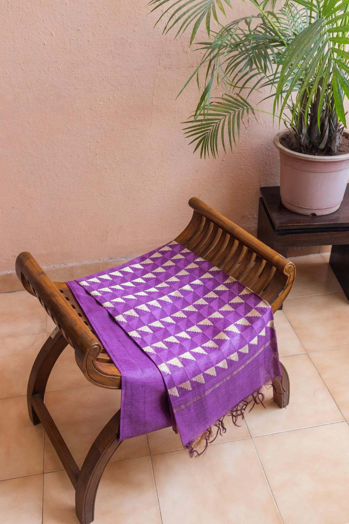 Linen Silk Sarees - Purple