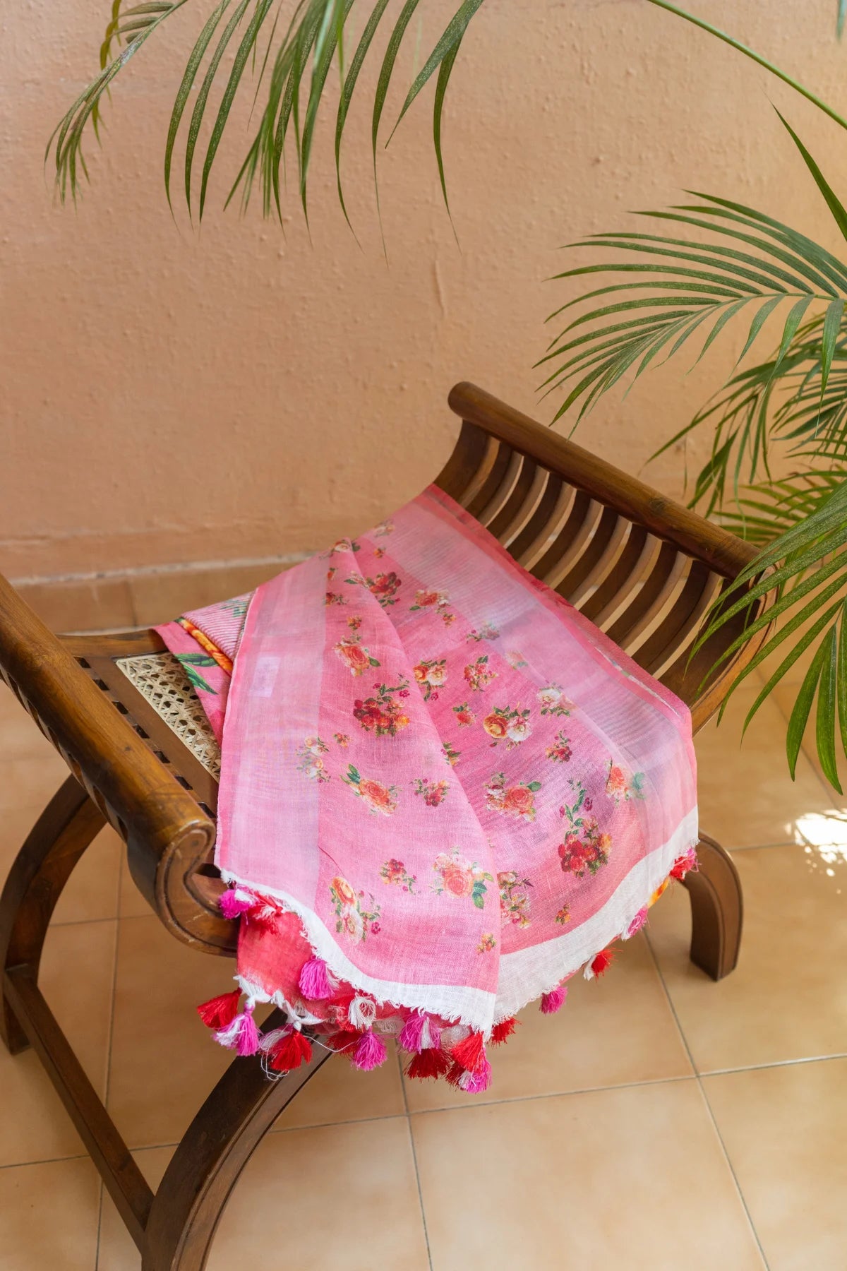 Printed Linen Cotton - Light Pink