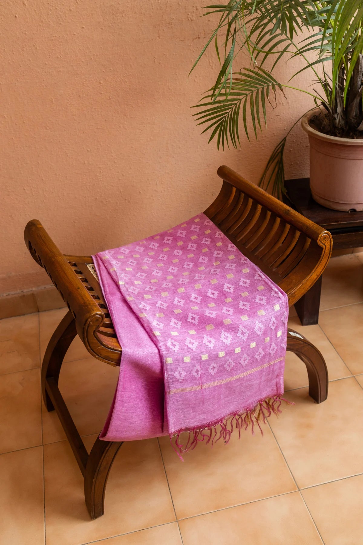 Linen Silk Sarees - Pink 6