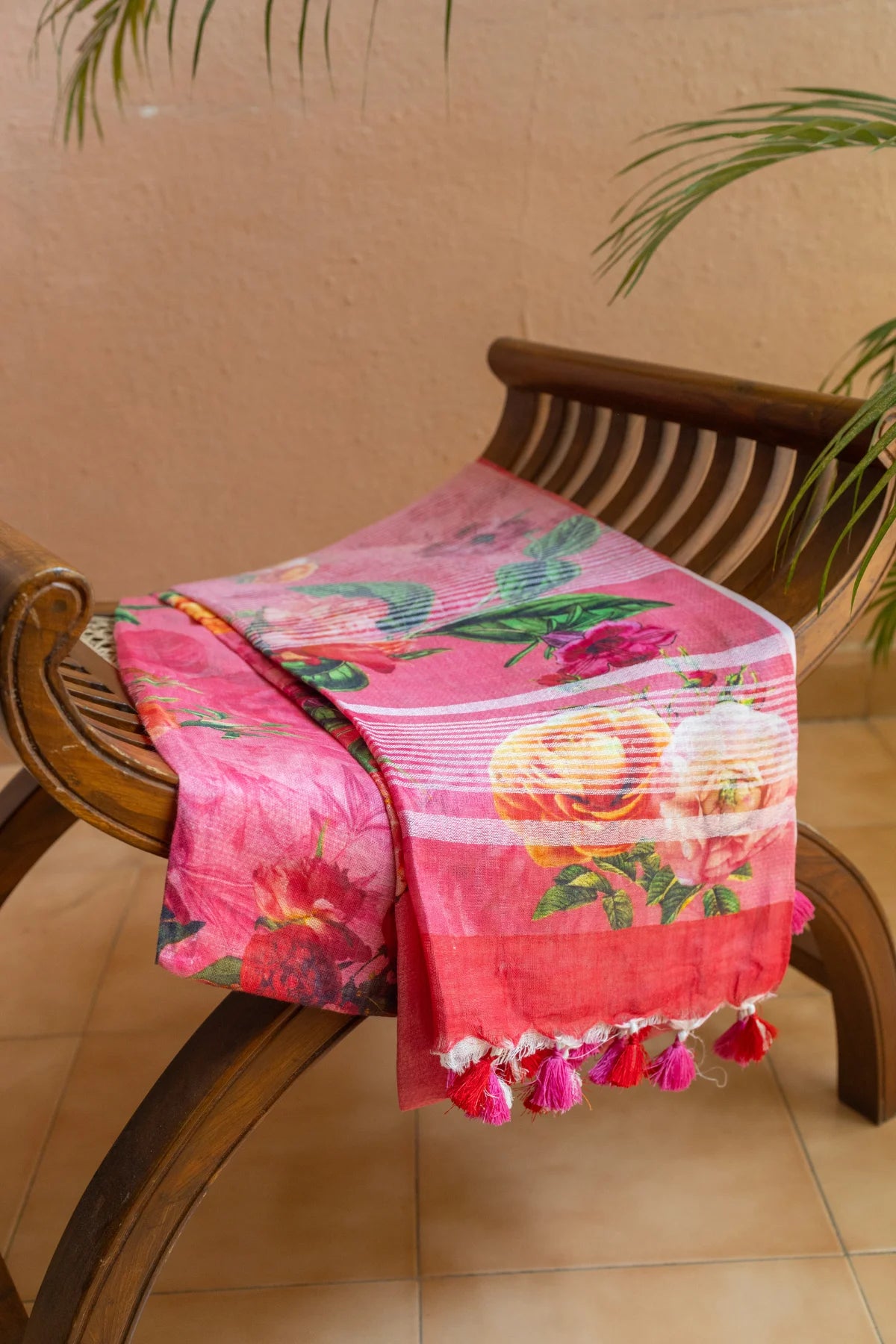 Printed Linen Cotton - Light Pink