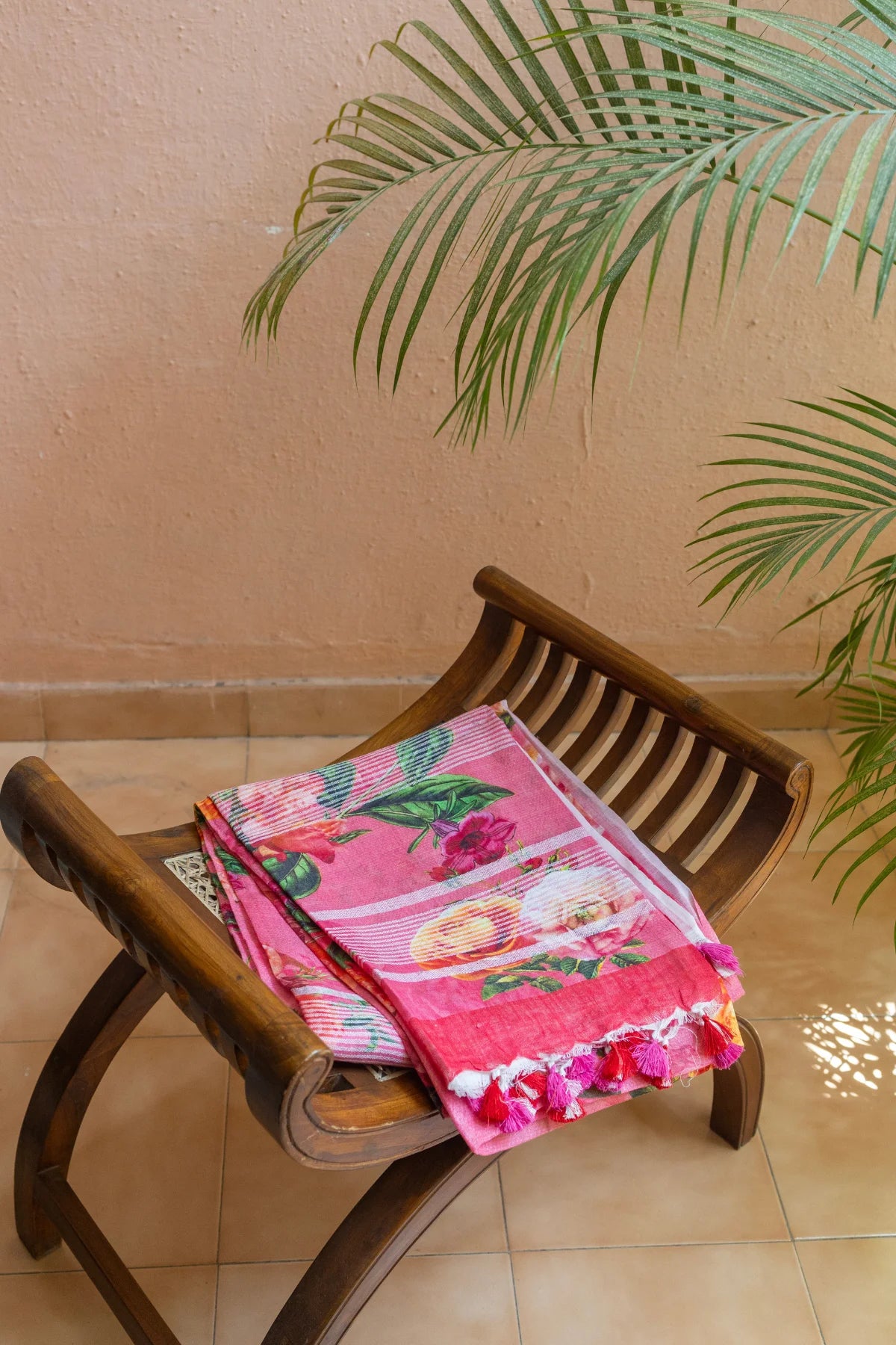 Printed Linen Cotton - Light Pink